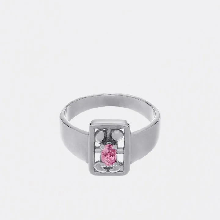 Alec Doherty Silver & Sapphire Long One Ring