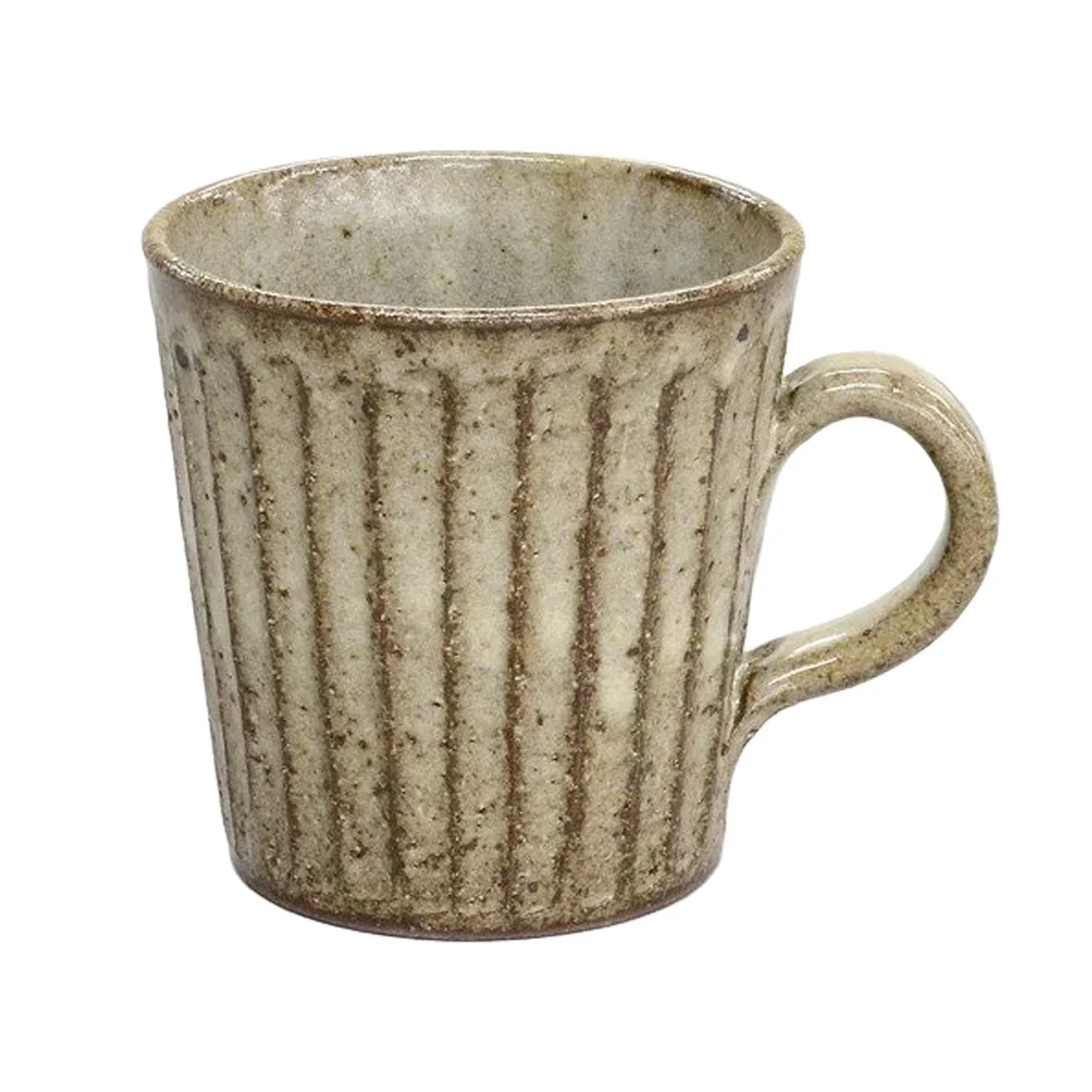 Hechimon Carved Ash Glaze Mug