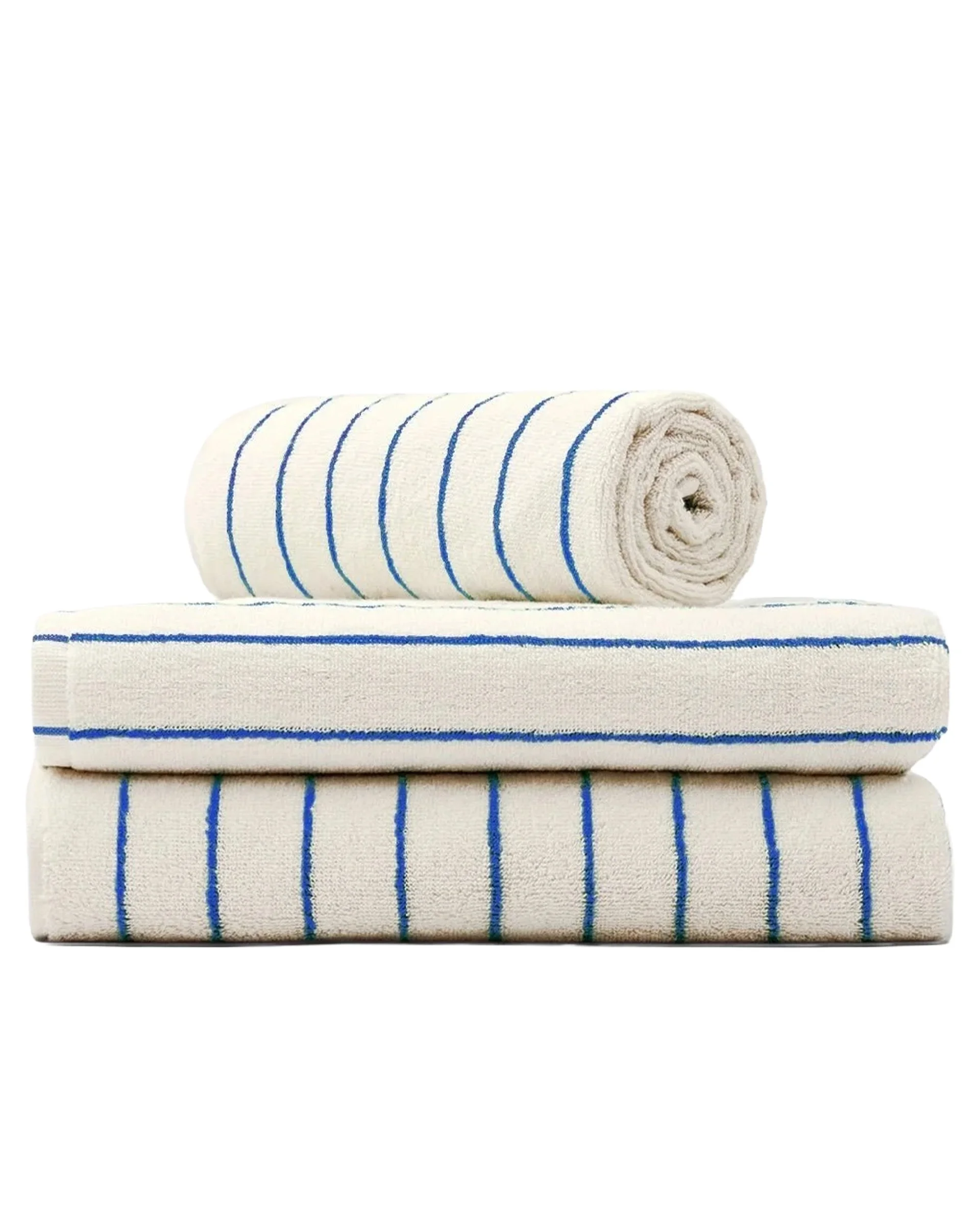 Bongusta Naram Towels - Moonbeam & Ultramarine