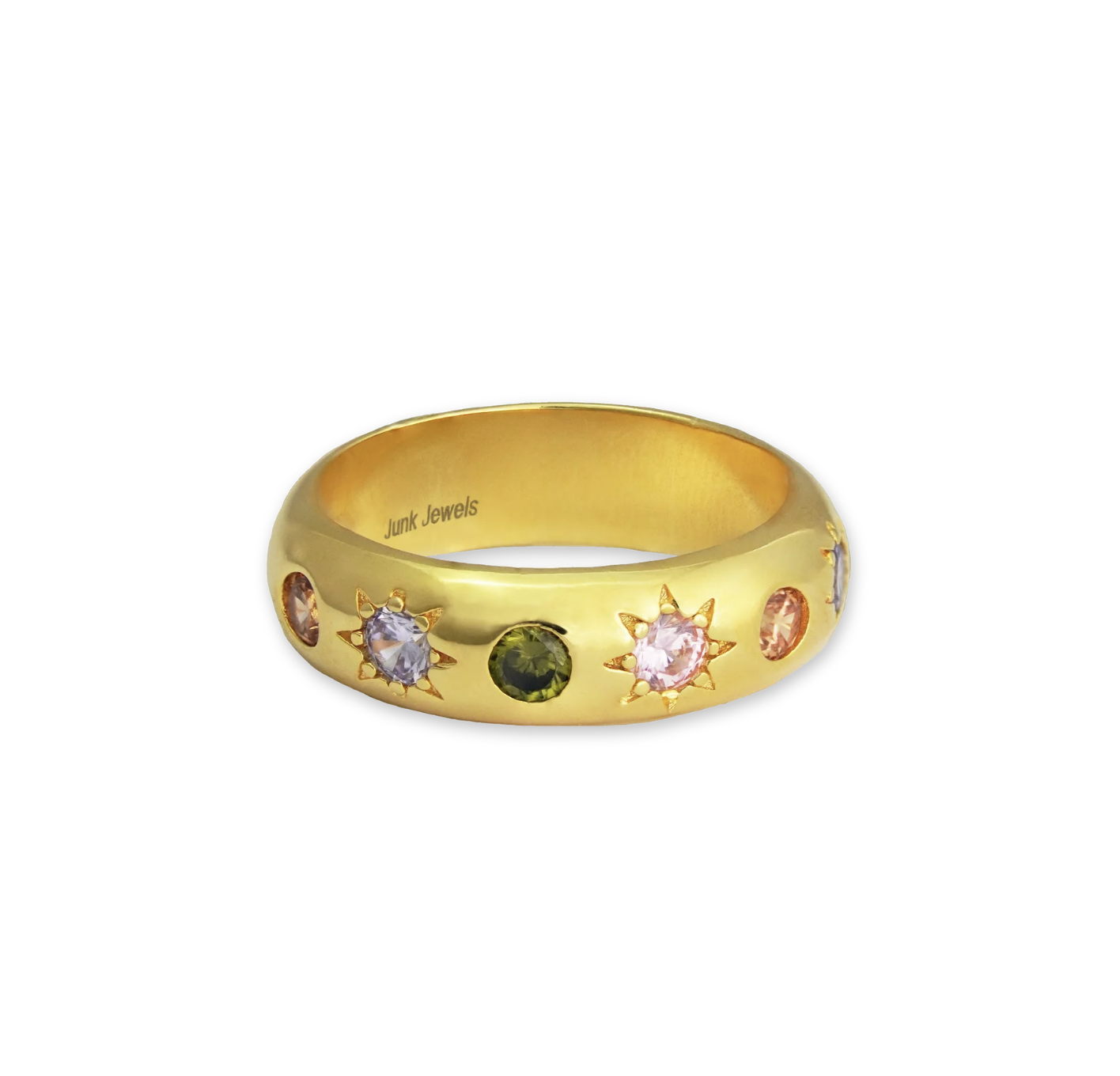 Junk Jewels Pastel Stone Chunky Band Ring