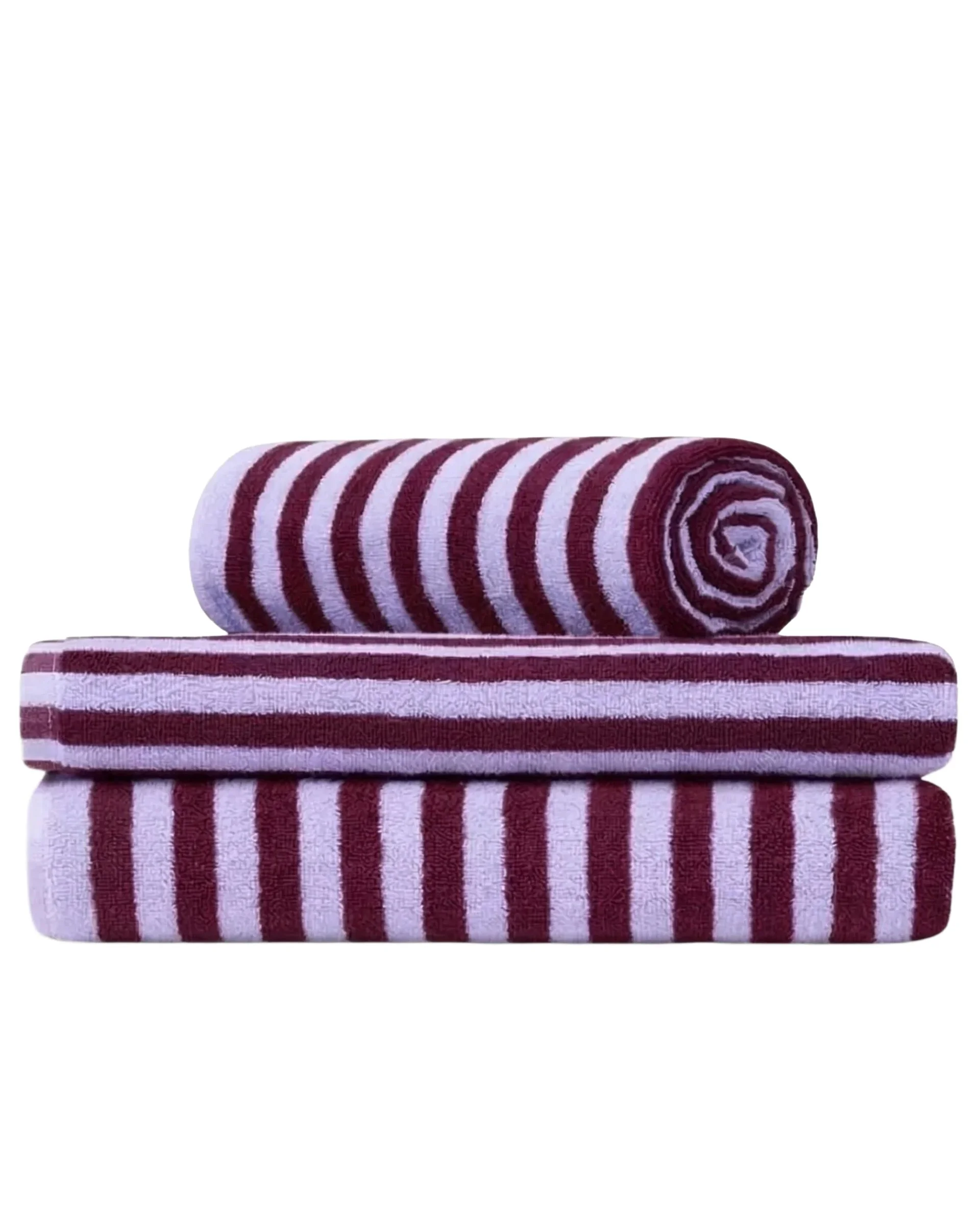 Bongusta Naram Towels - Wine & Lavender Blue
