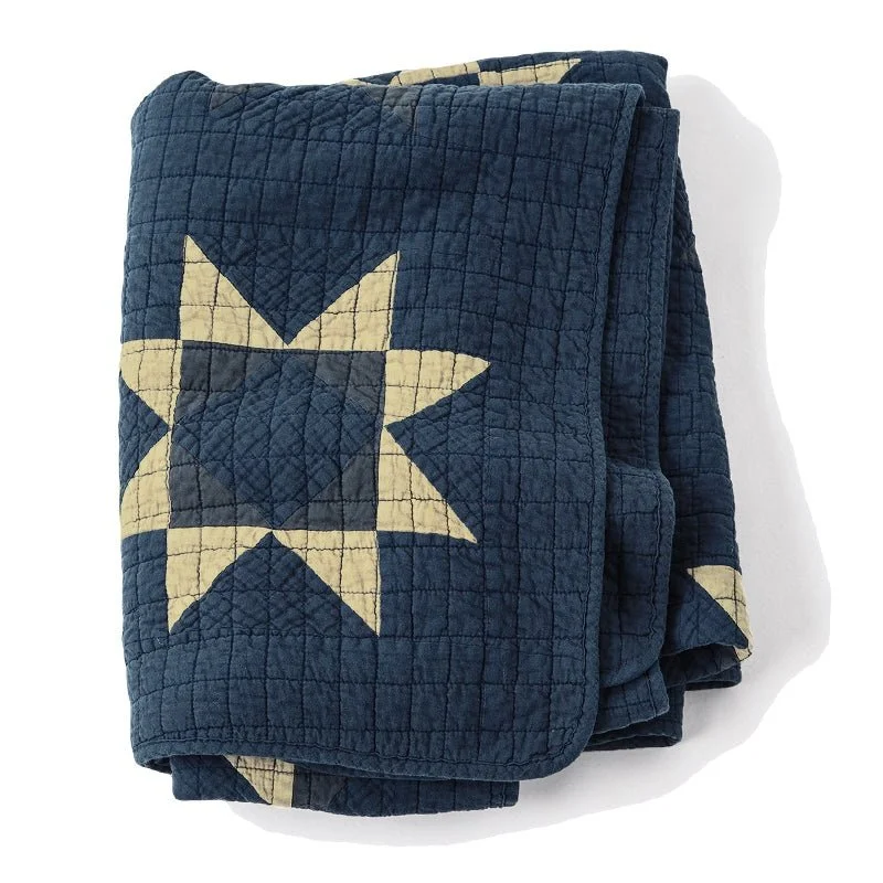 BasShu Japan Patchwork Quilt - Navy