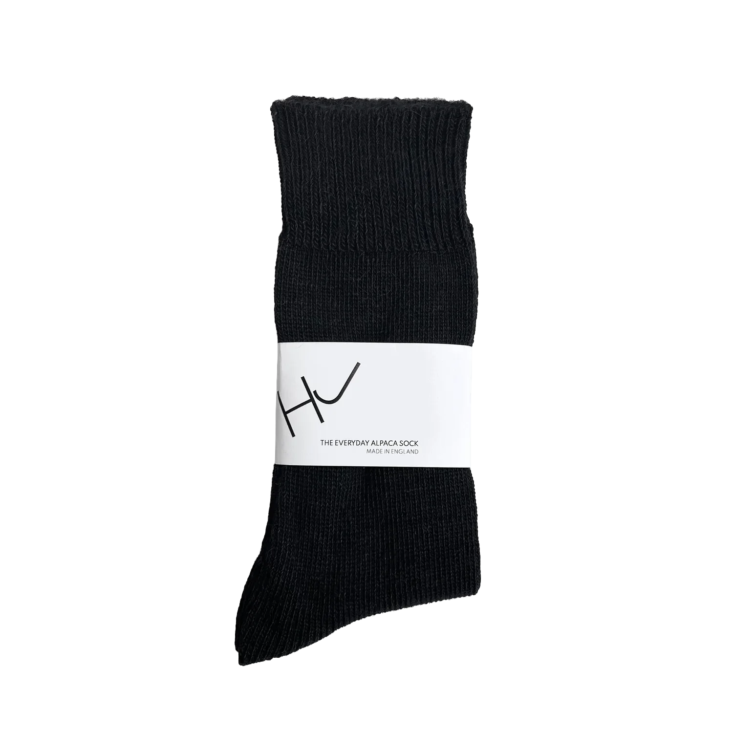 Alpaca Everyday Sock by Hunter Jones - Black