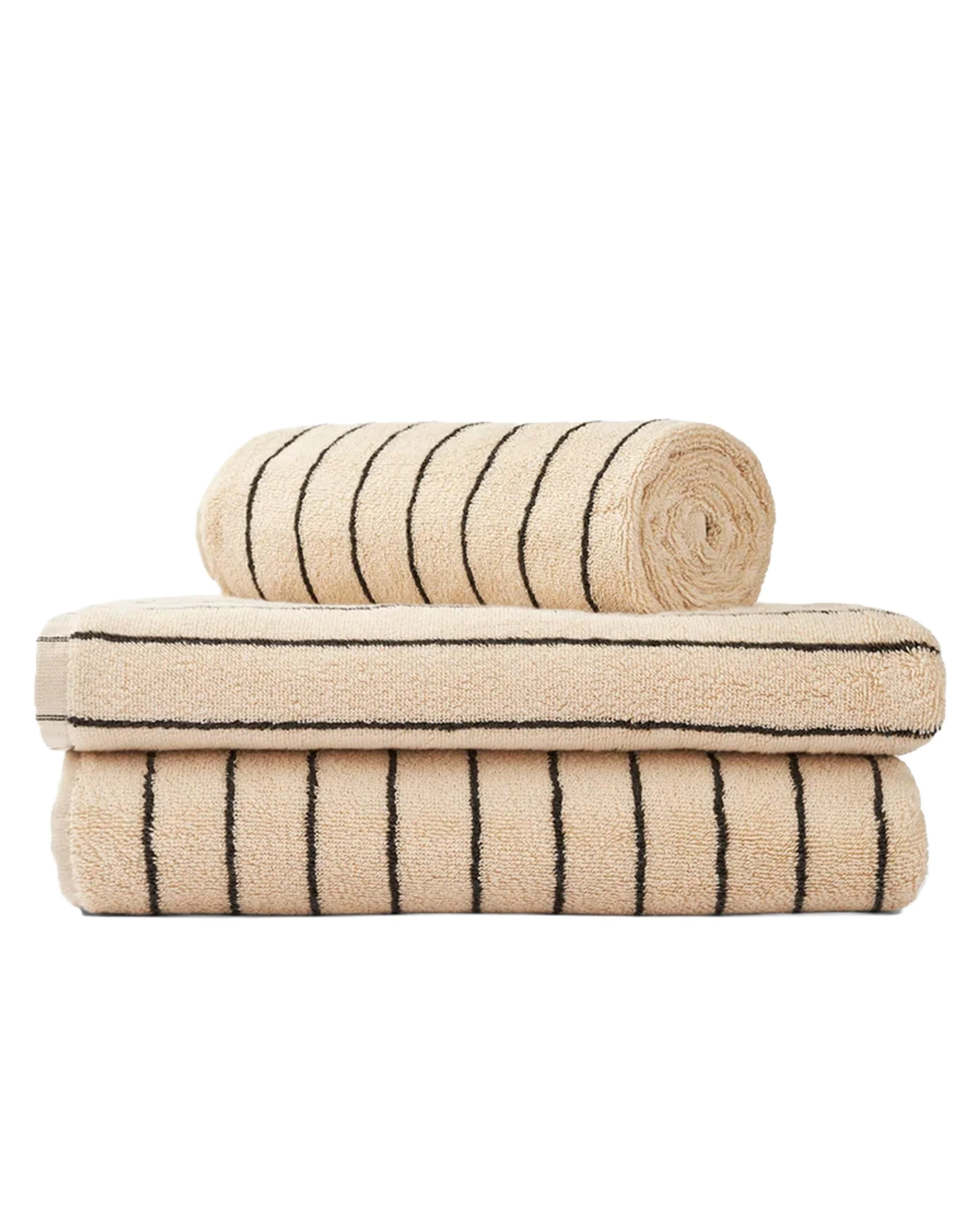 Bongusta Naram Towels - Creme & Ink