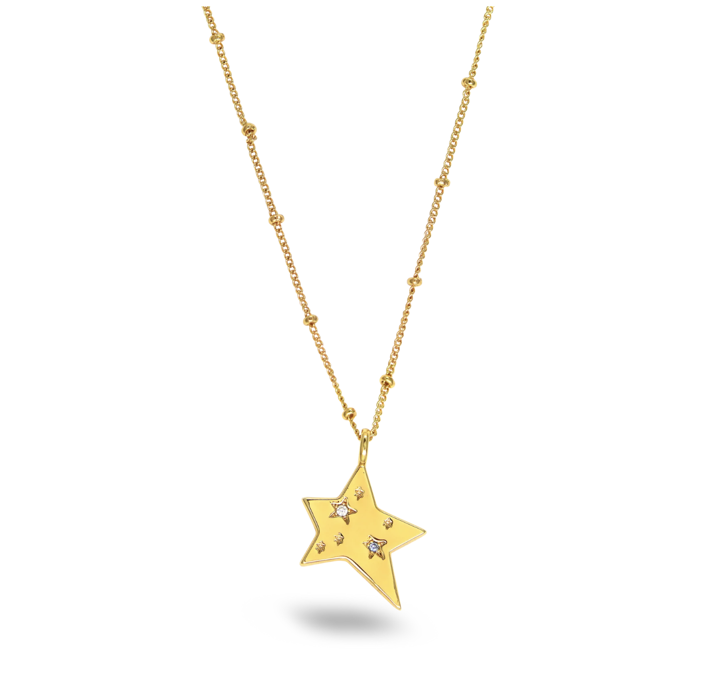Junk Jewels Star Charm Jewelled Necklace