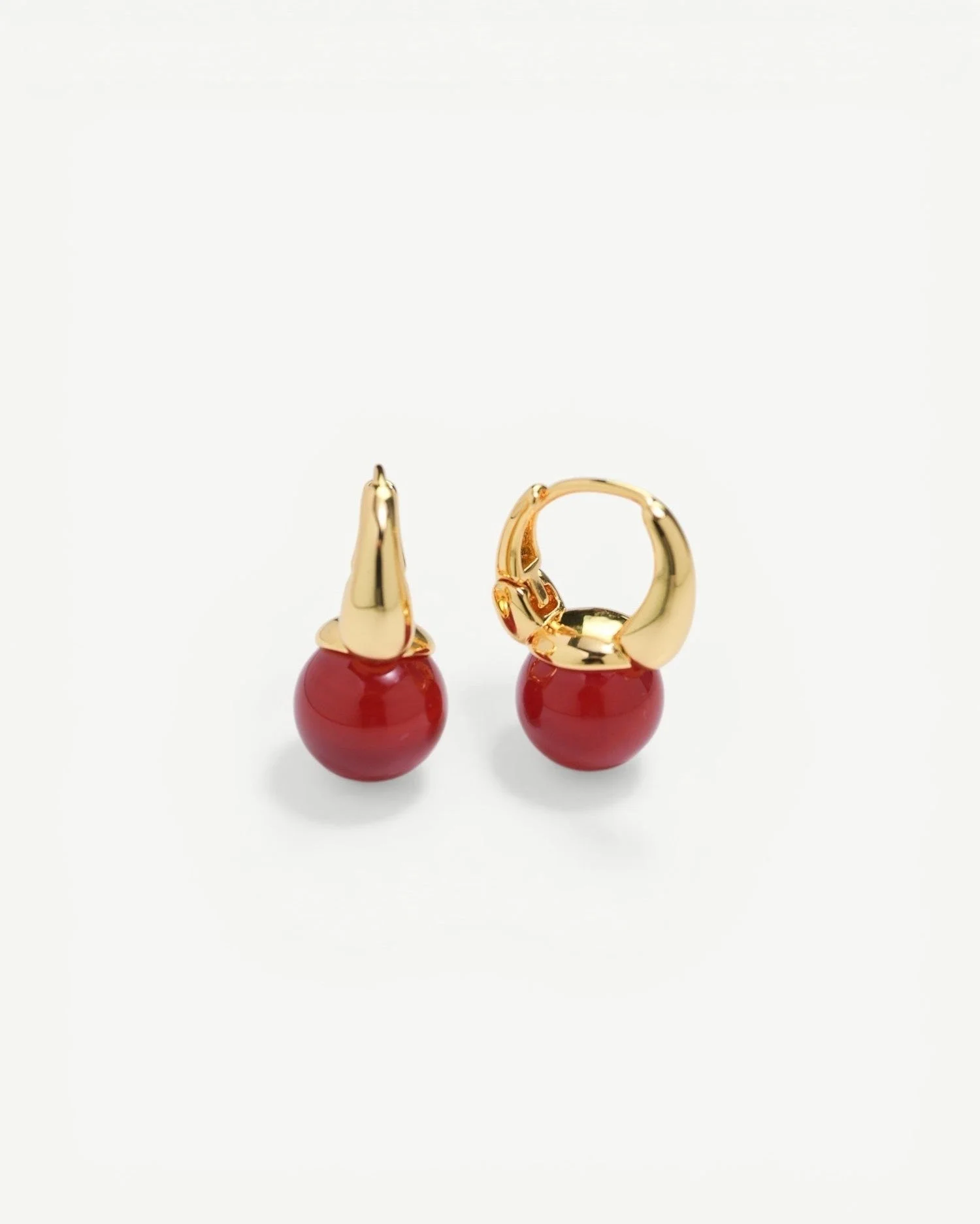 Miss Cecilia The Sienna Hoops - Red Agate