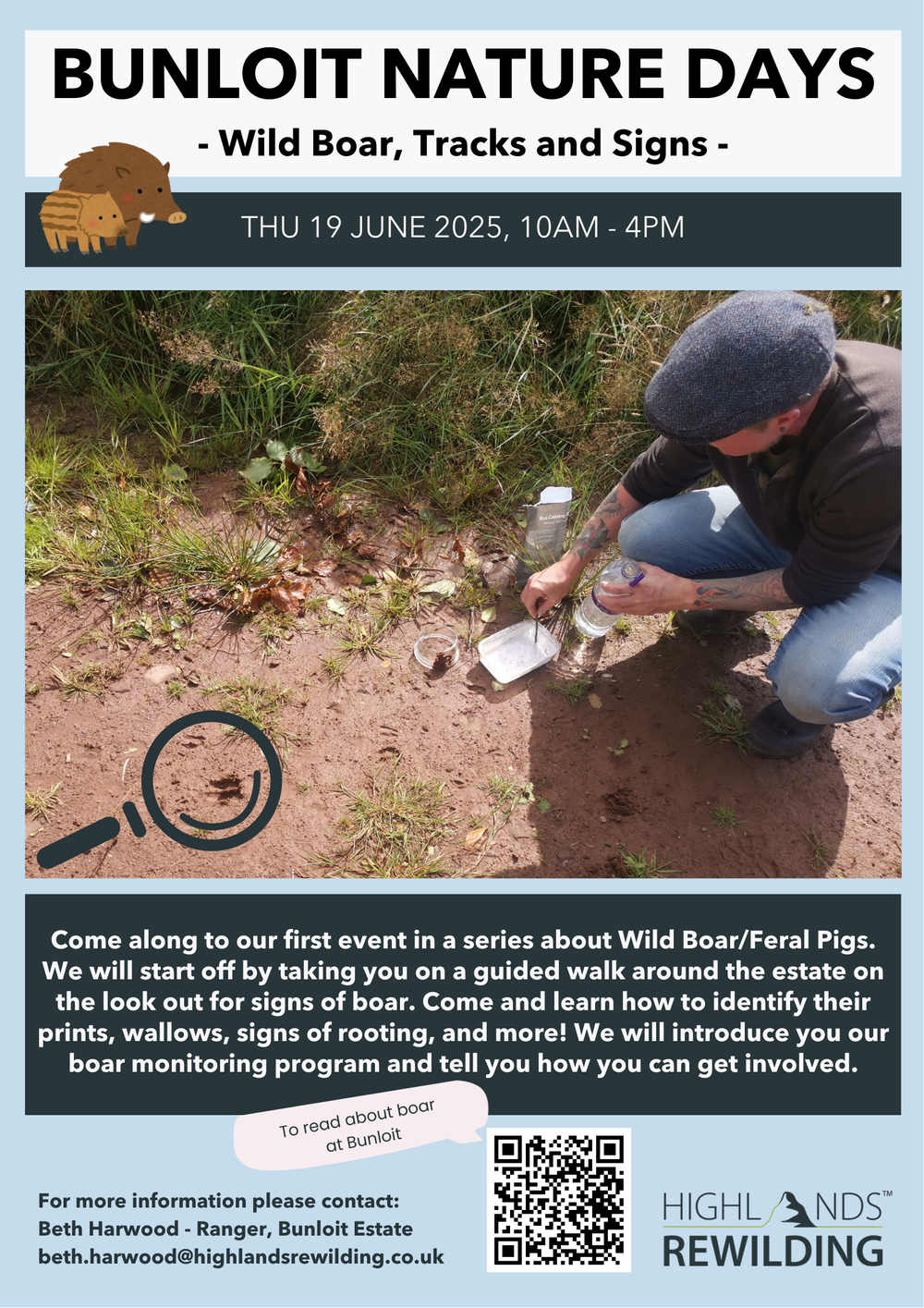 Bunloit Nature Days - Volunteering - Guided Wild Boar Walk — Highlands ...