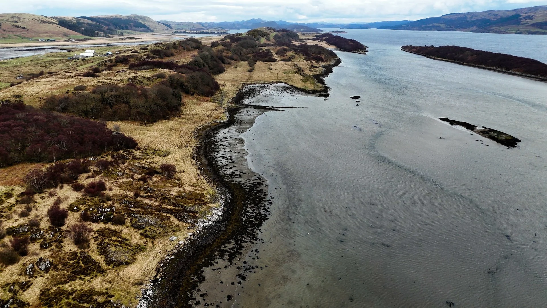 Aerial view of part of Loch Sween MPA