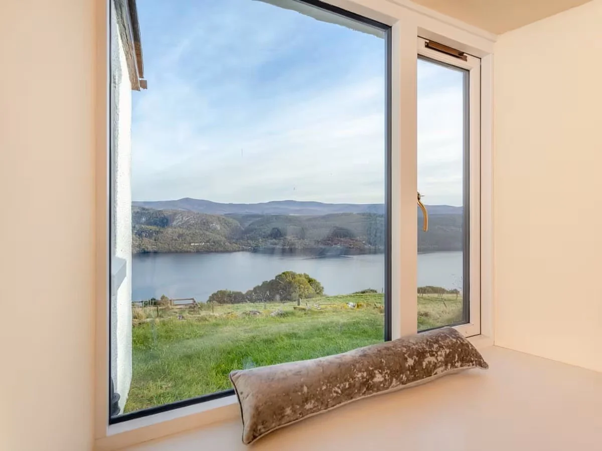 Bunloit farmhouse - view through window of loch.jpeg