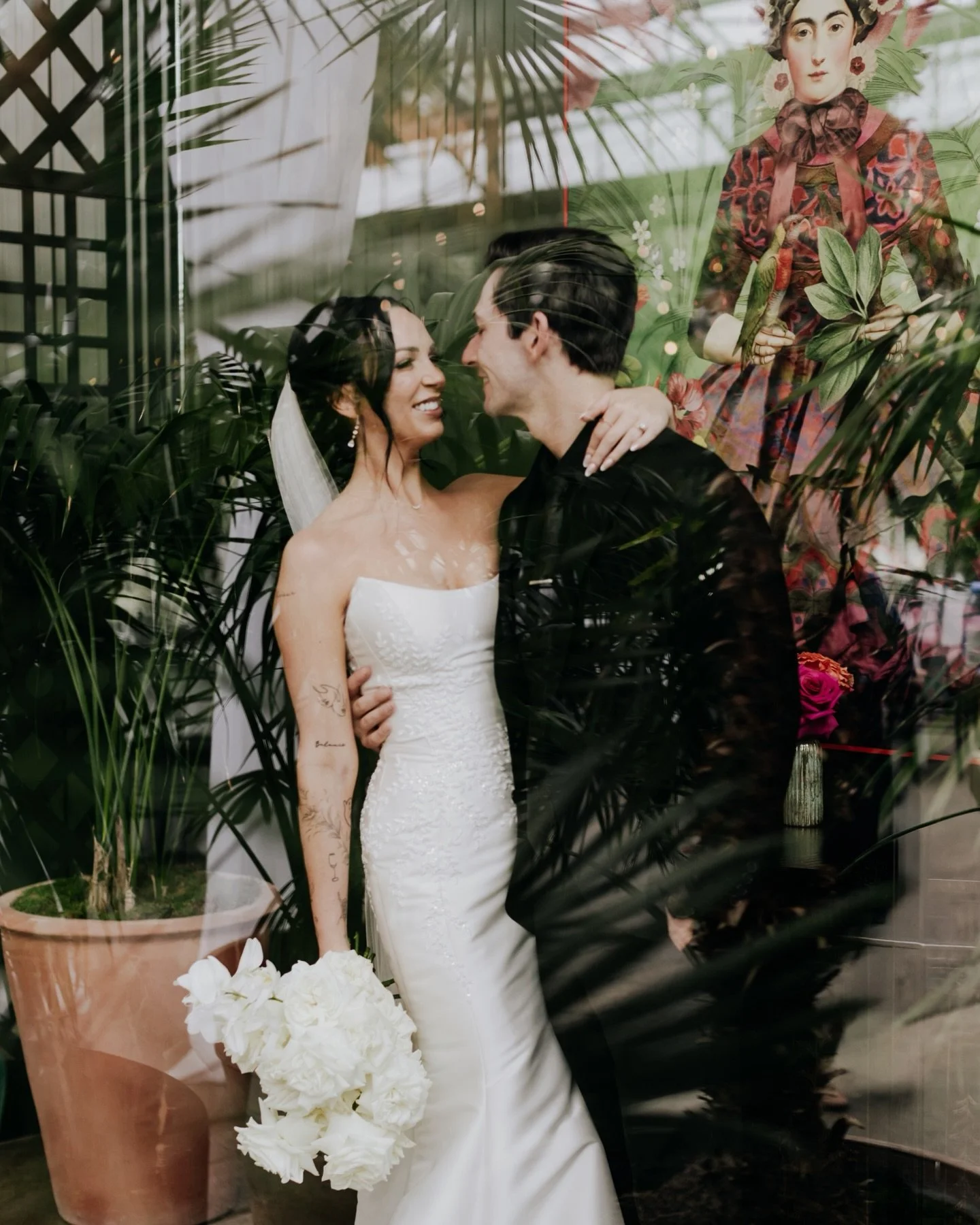 A couple who shares a love for music deserves a wedding that feels like their favorite song. 🎶

Rings hidden under seats. Temporary tattoos. Custom shoes. A good friend officiating. A packed dance floor. And a crowd surf finale.

Every moment was un