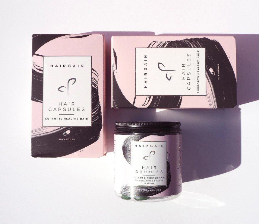 Hair Gain Capsuals and Gummies Product shot