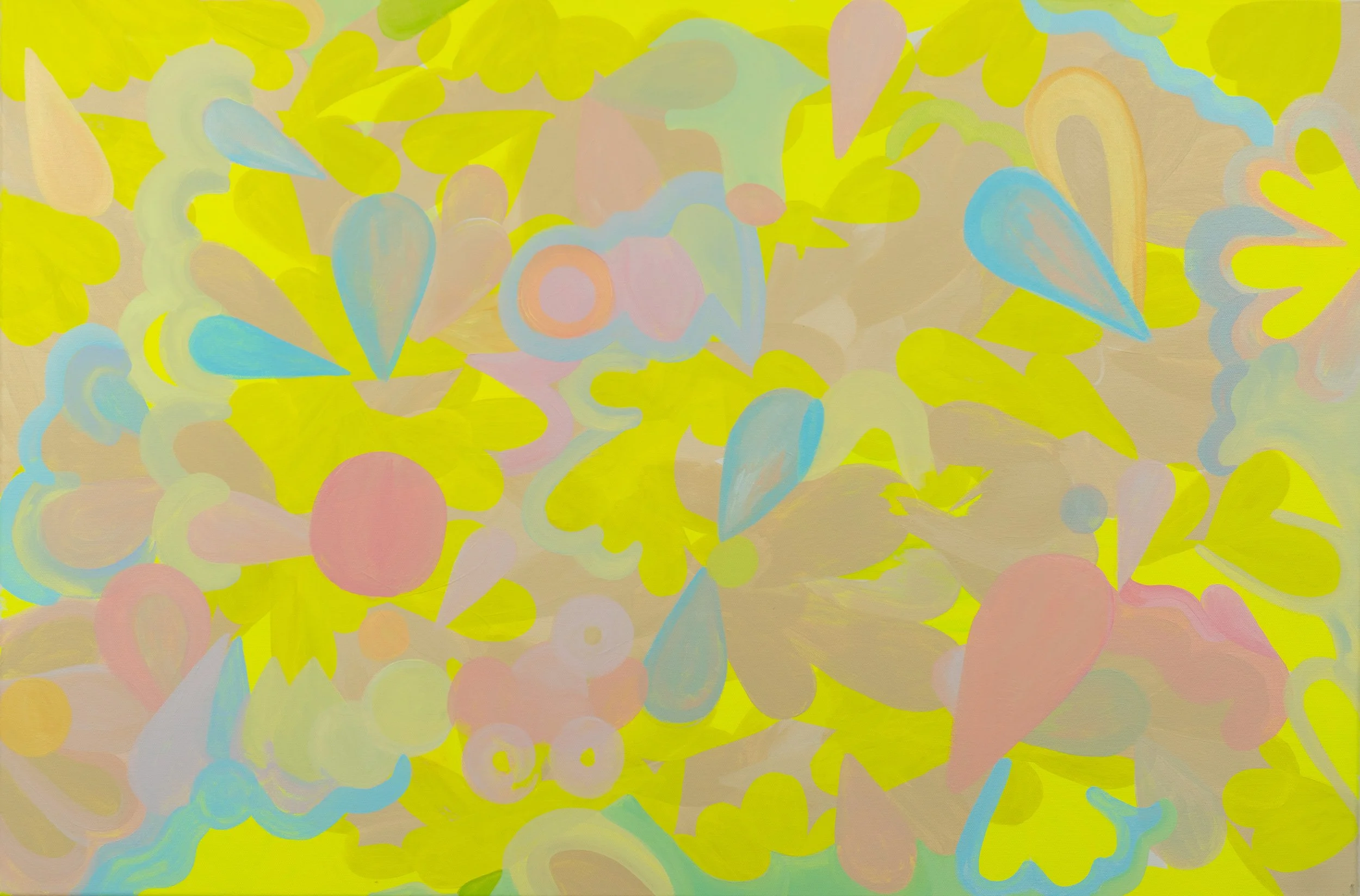 "June", acrylic on canvas 2025, 24" x 36"