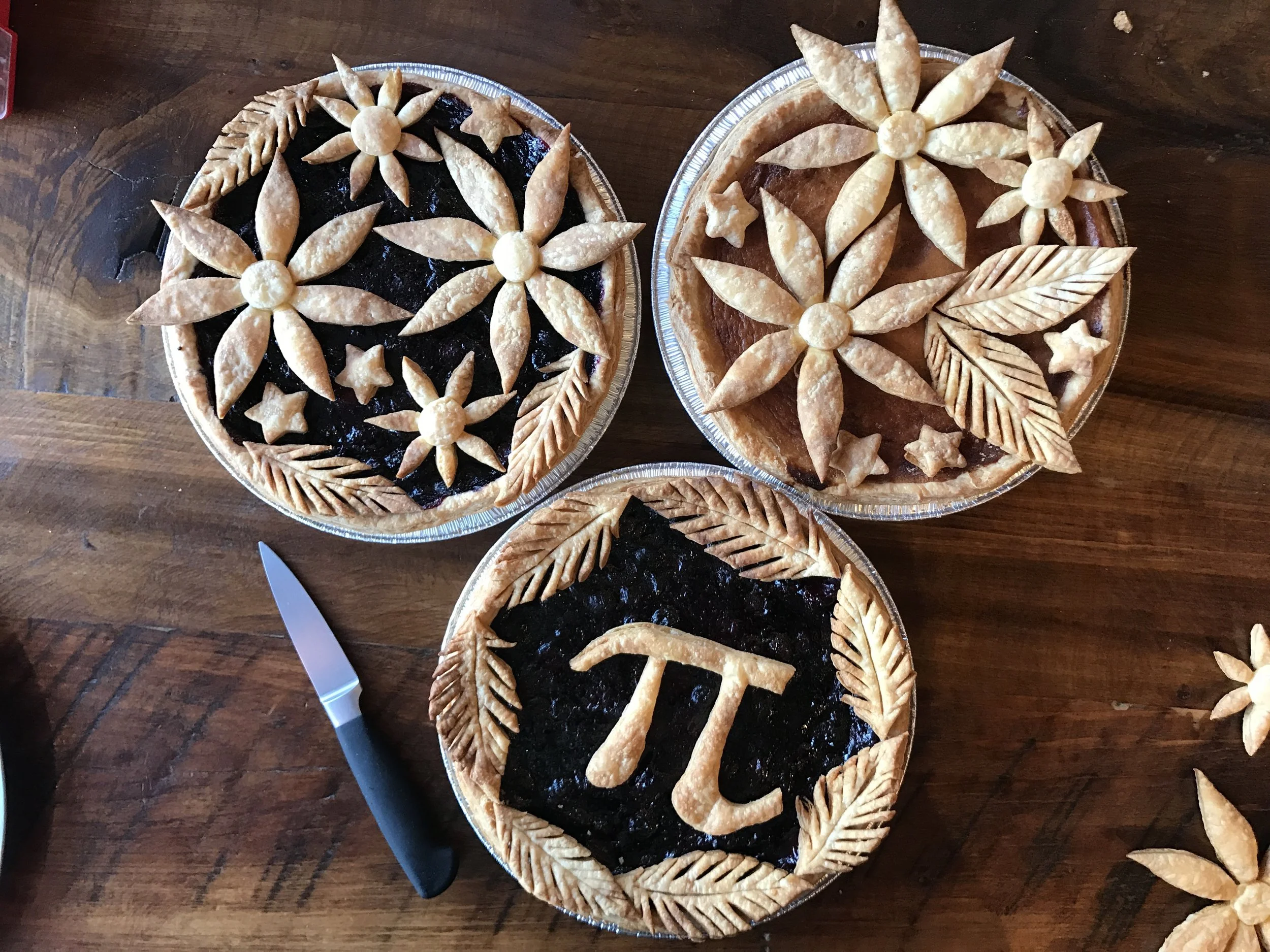 Pies, freehand cut decorations, 2016