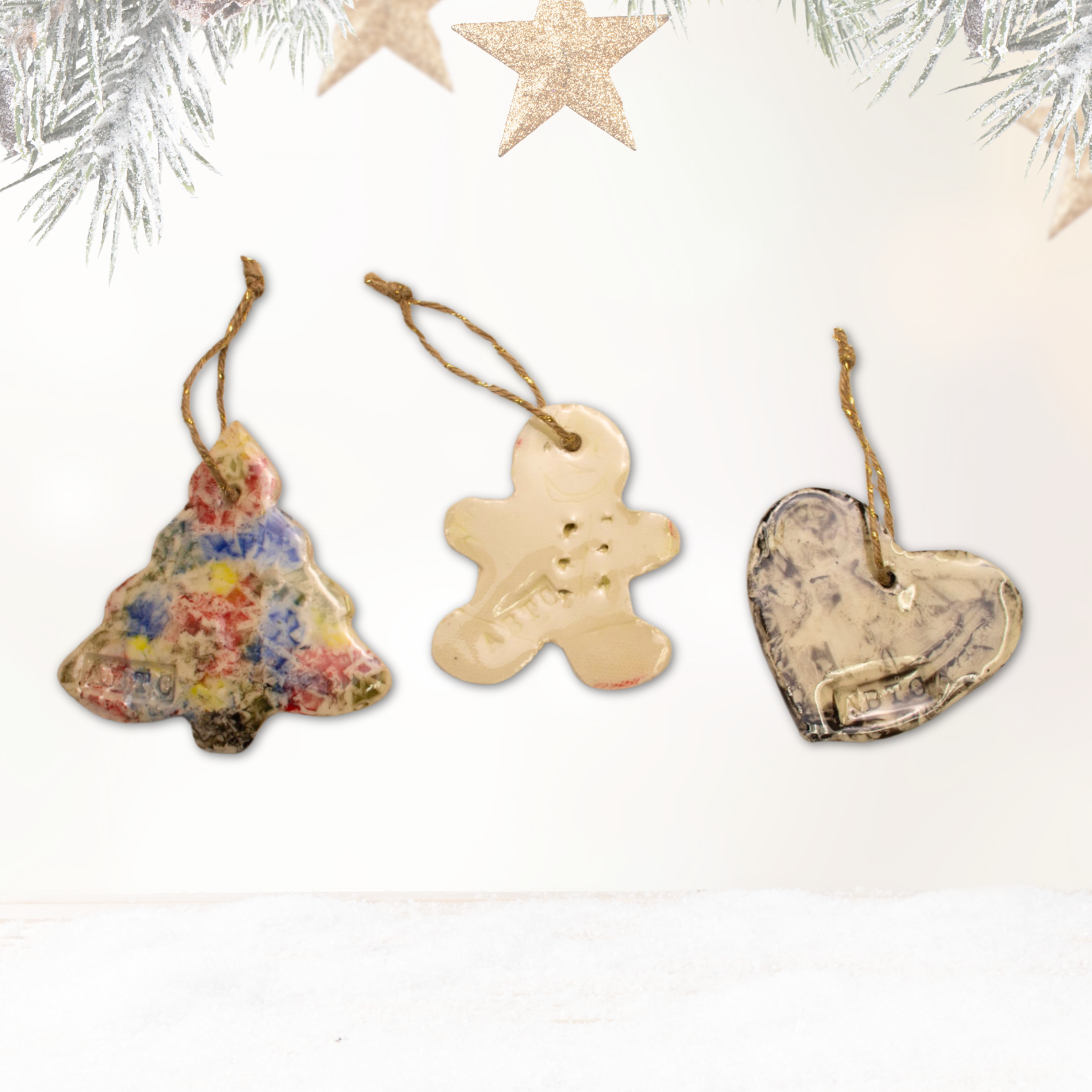 Clay Ornament Set #09