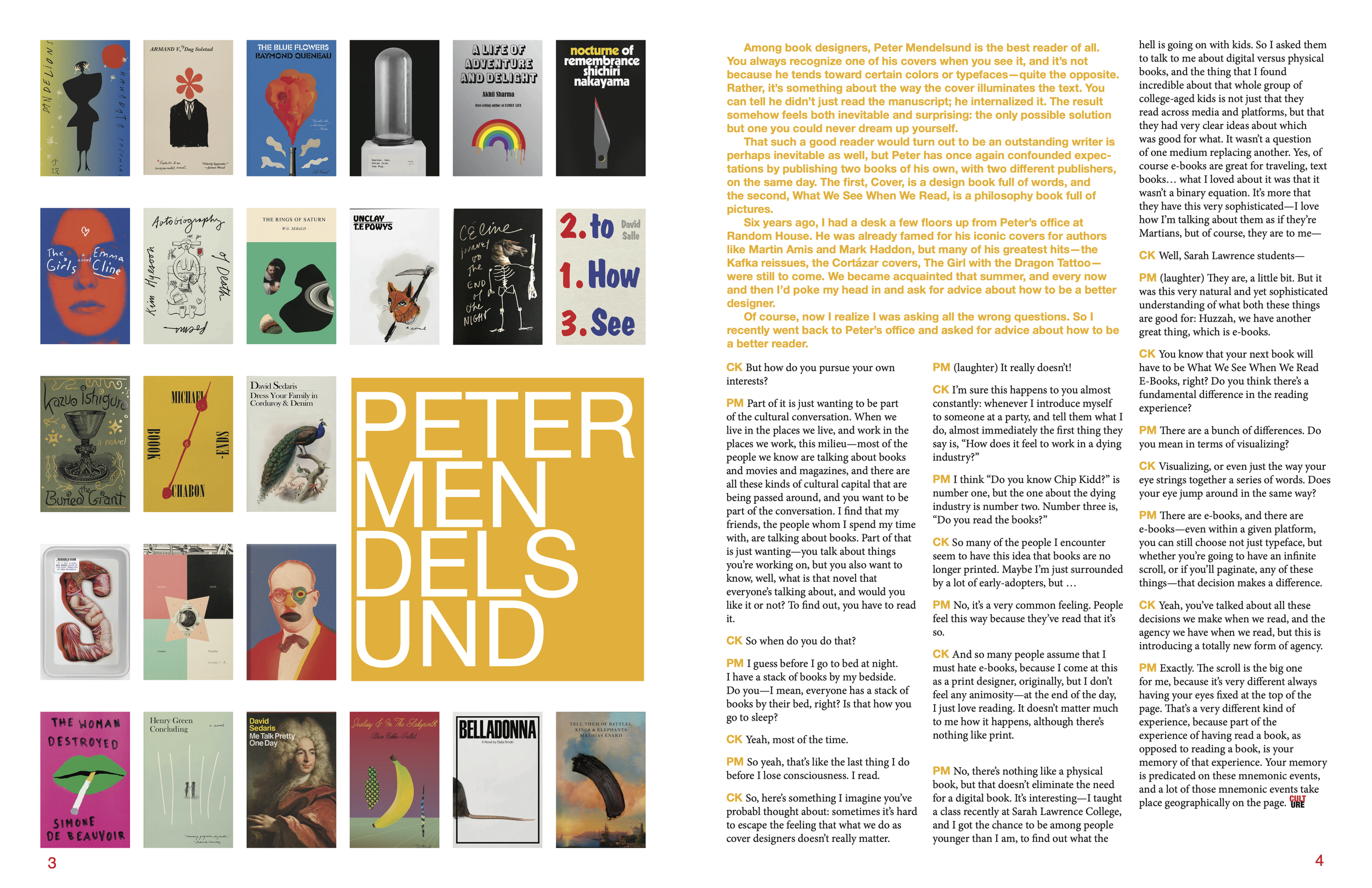 Culture Magazine Spread - Peter Mendelsund