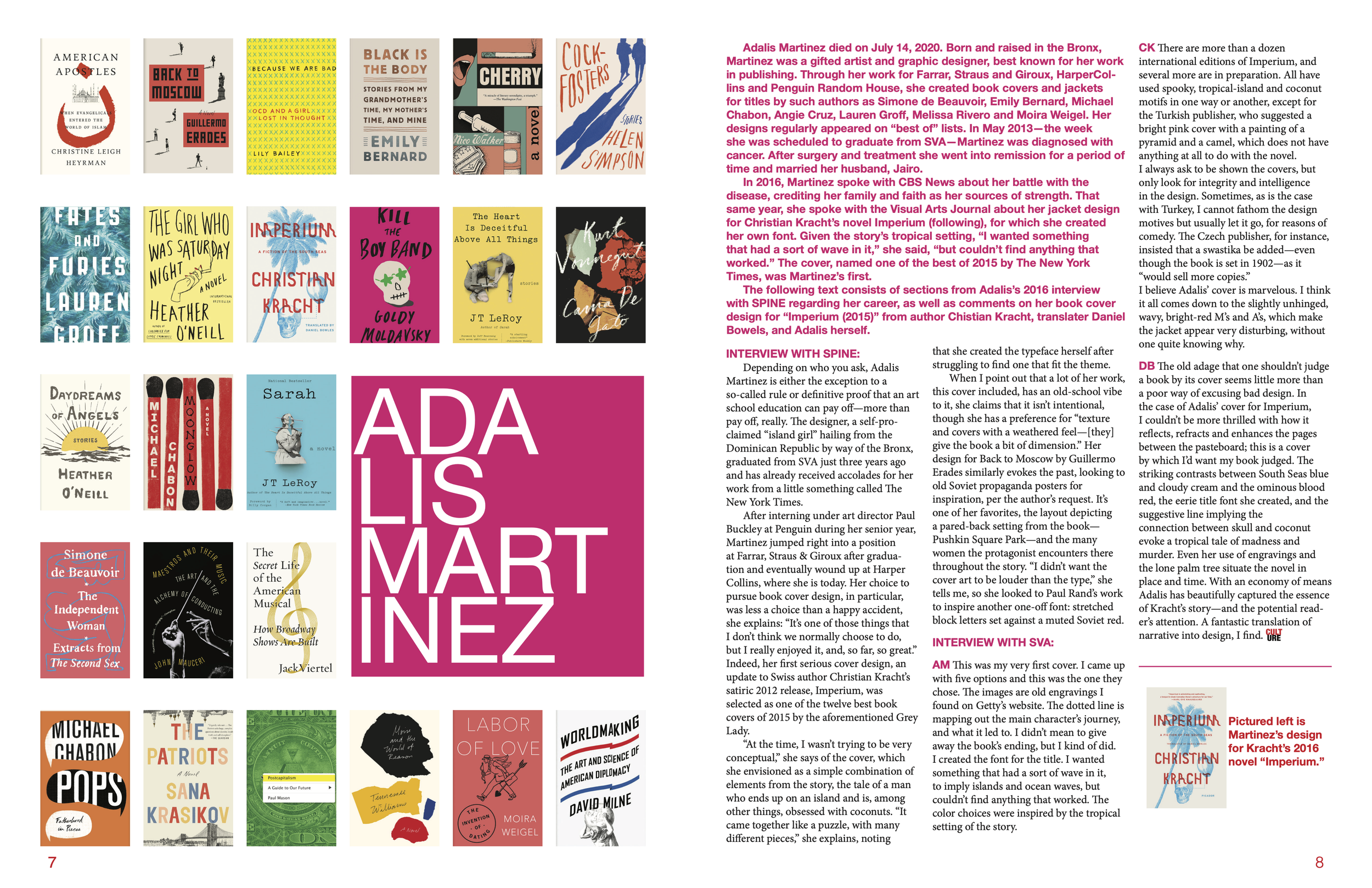 Culture Magazine Spread - Adalis Martinez