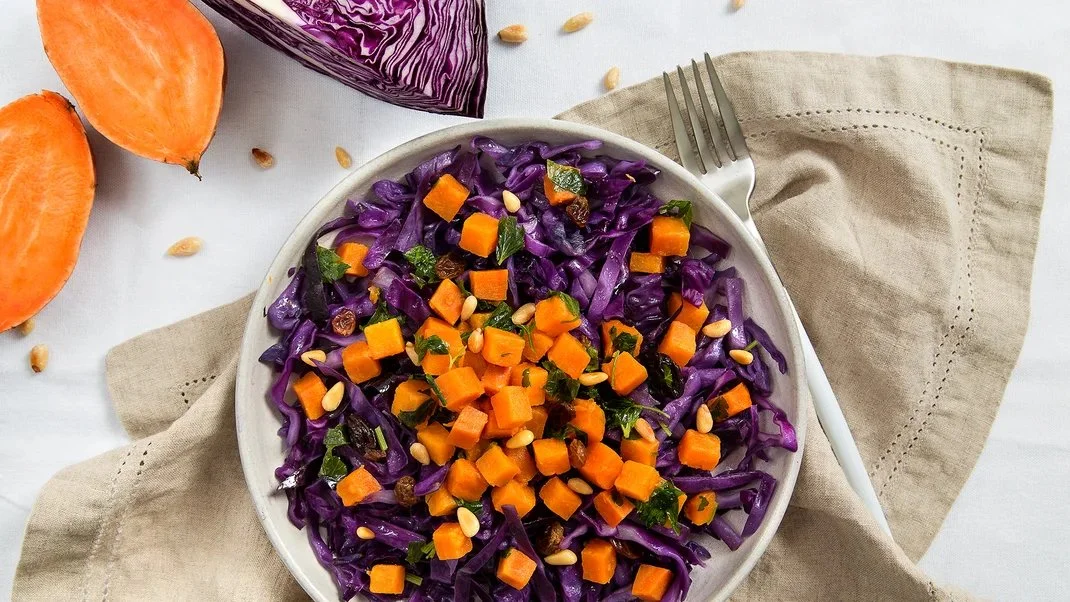 sweet potato and cabbage salad
