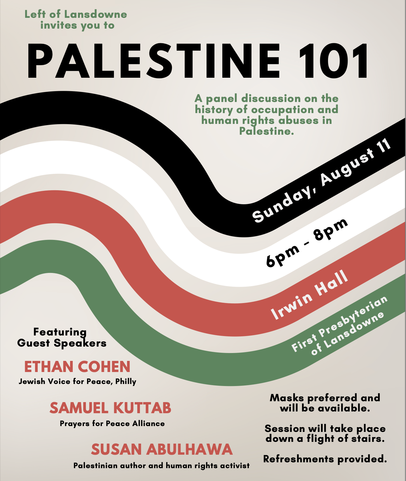Palestine 101 - Panel Discussion, plus Q&A