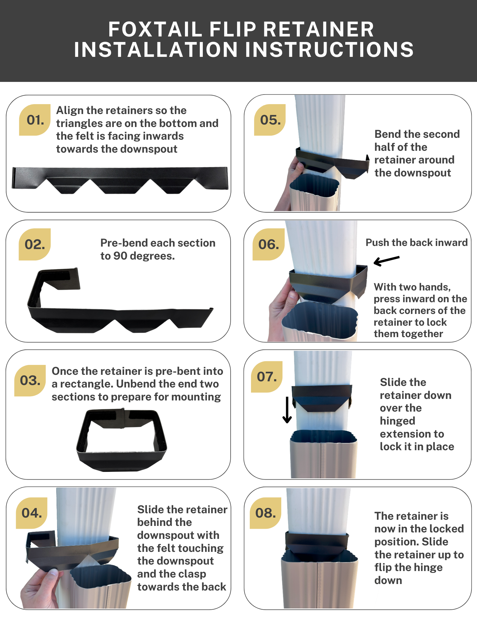 Slide Instructions — FoxGuard Gutter Covers & Fox's Flowrite Gutters