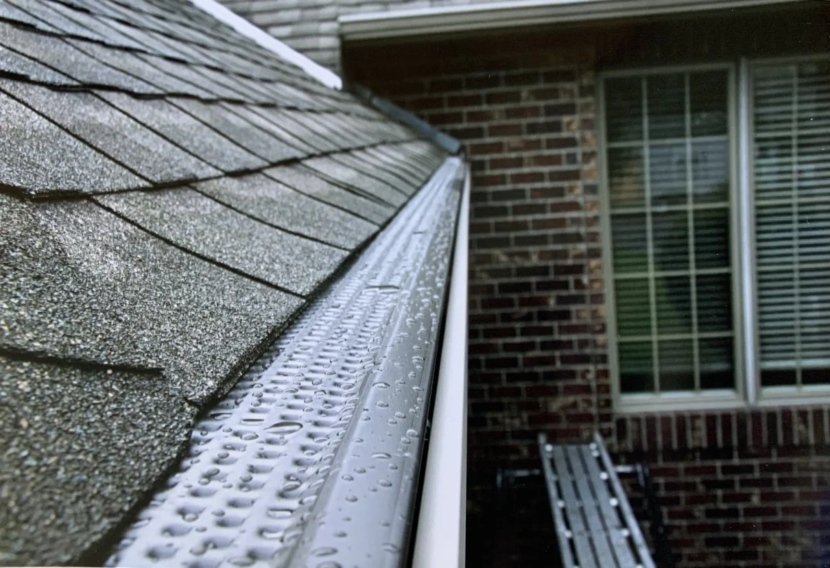 FoxGuard Gutter Covers shortly after a rain