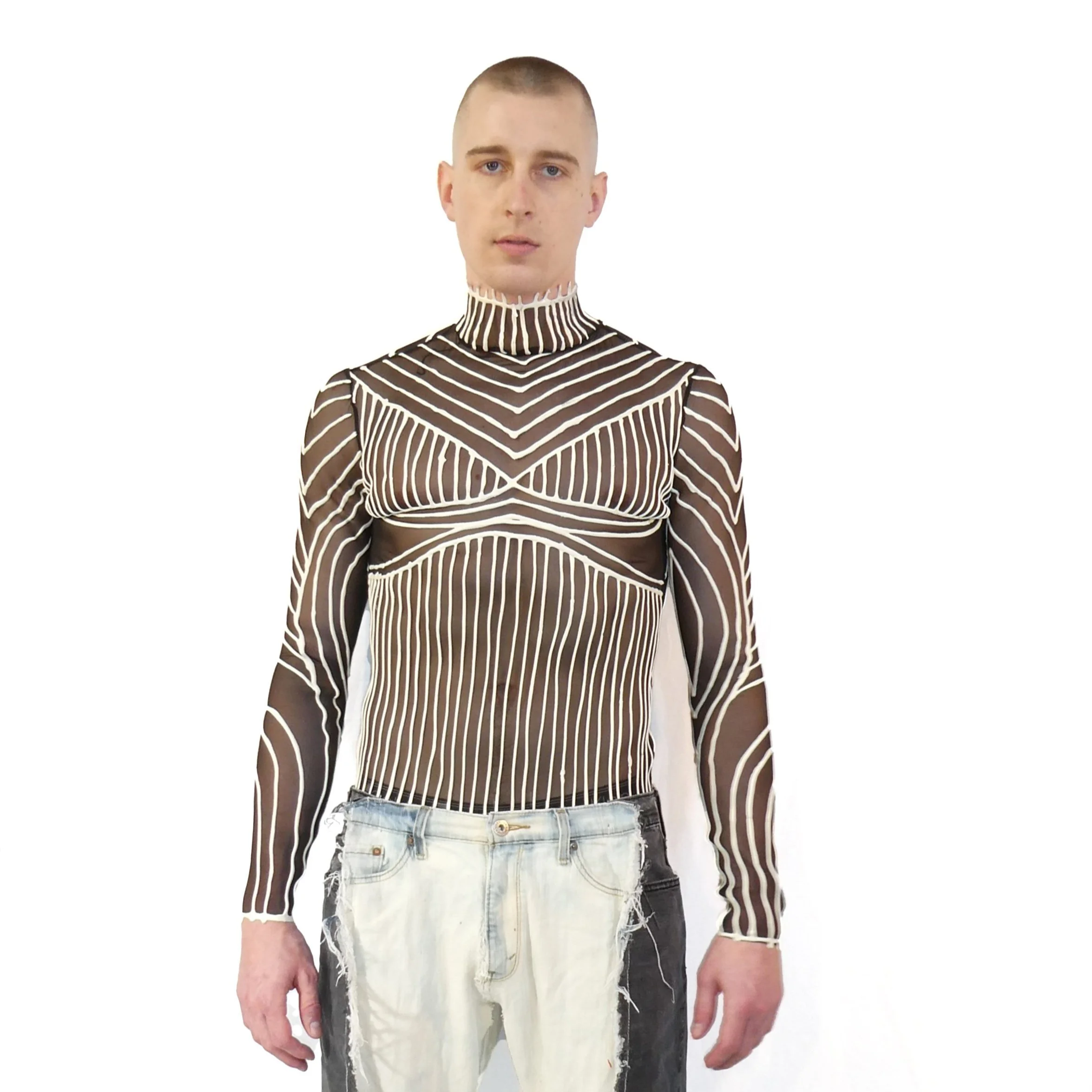 Ribbed Rubberized Long Sleeve