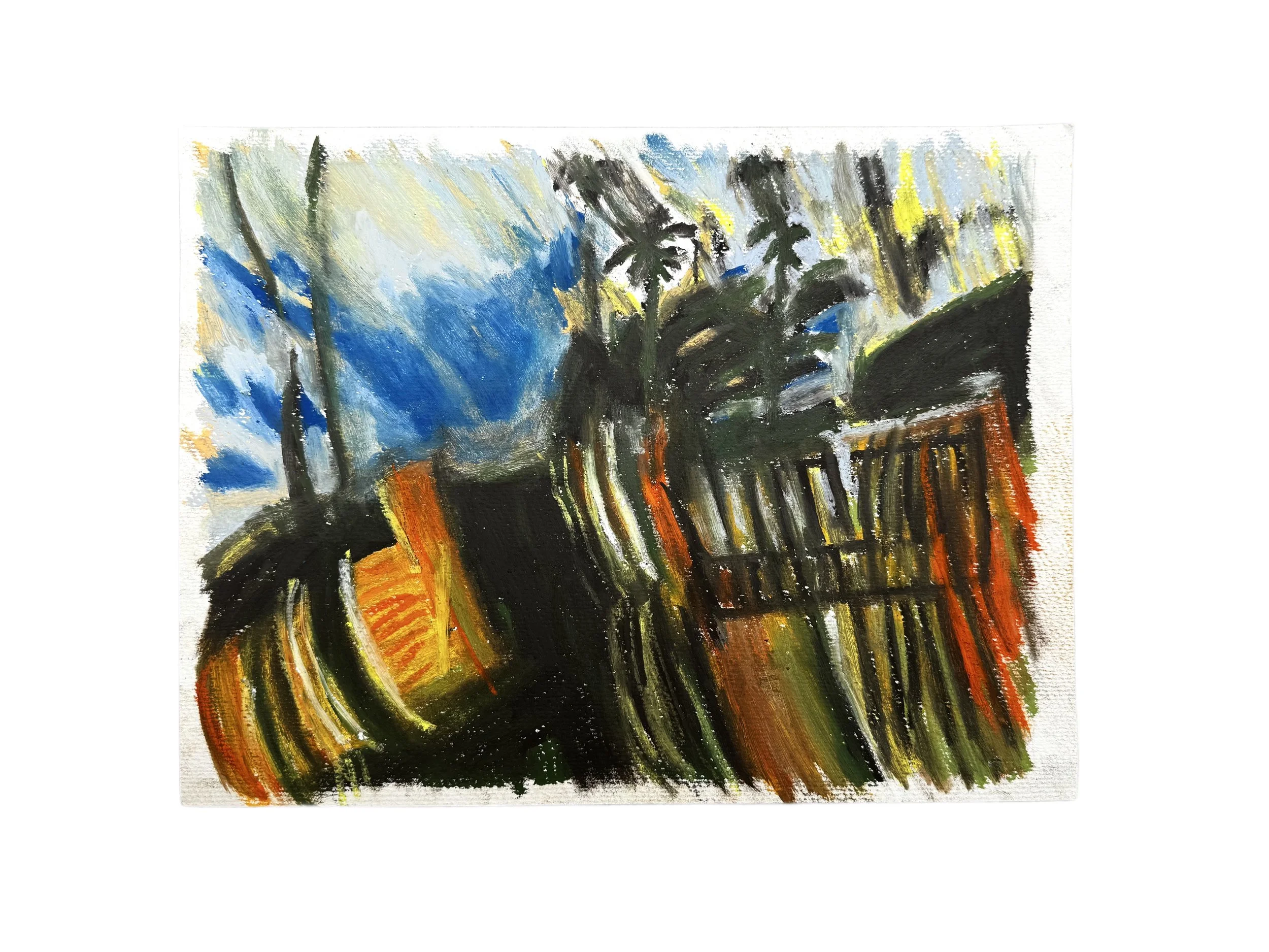 "Moon Over Santa Monica", original painting.