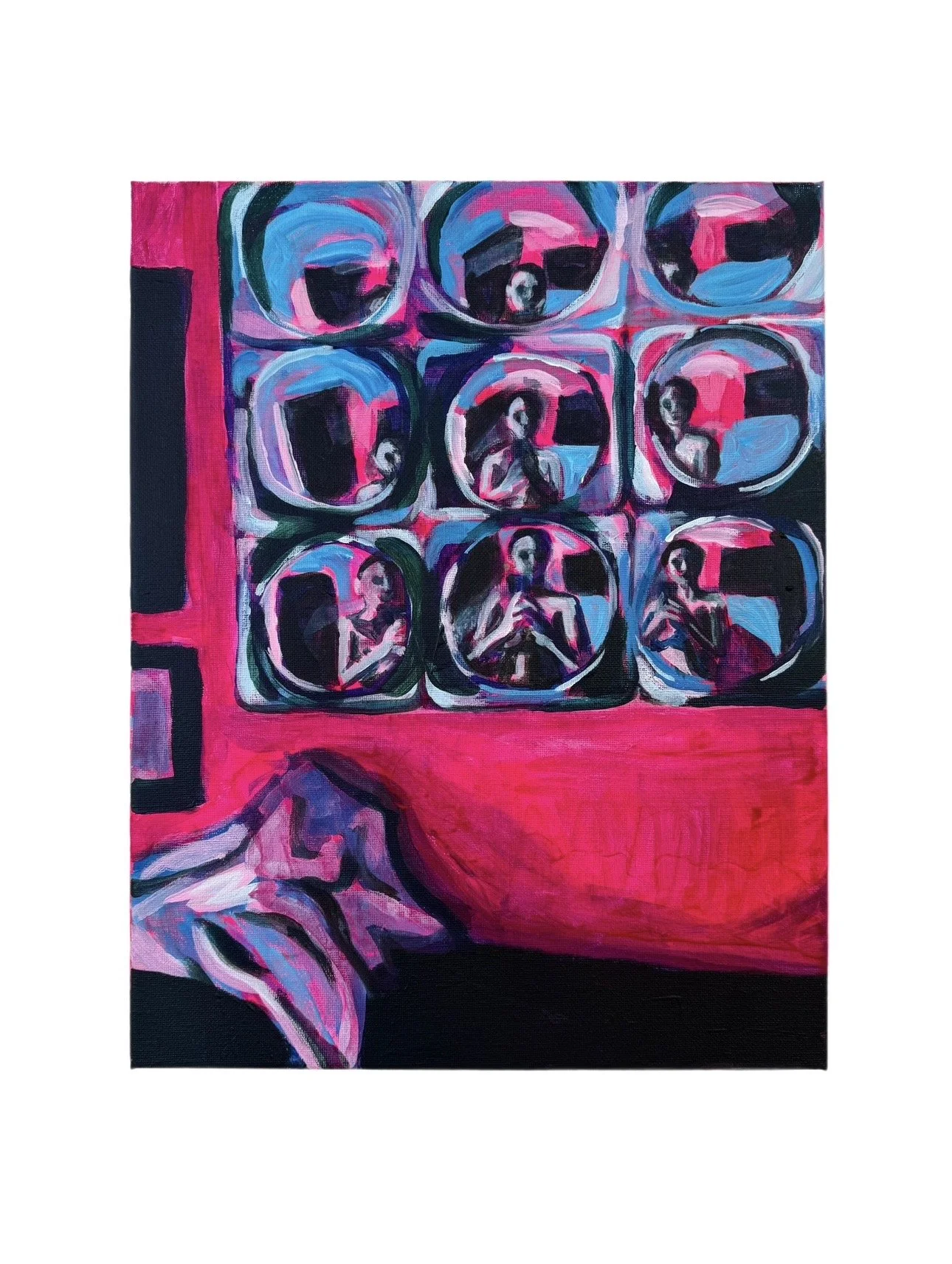"Bubble Mirror", 2026. Original Painting.