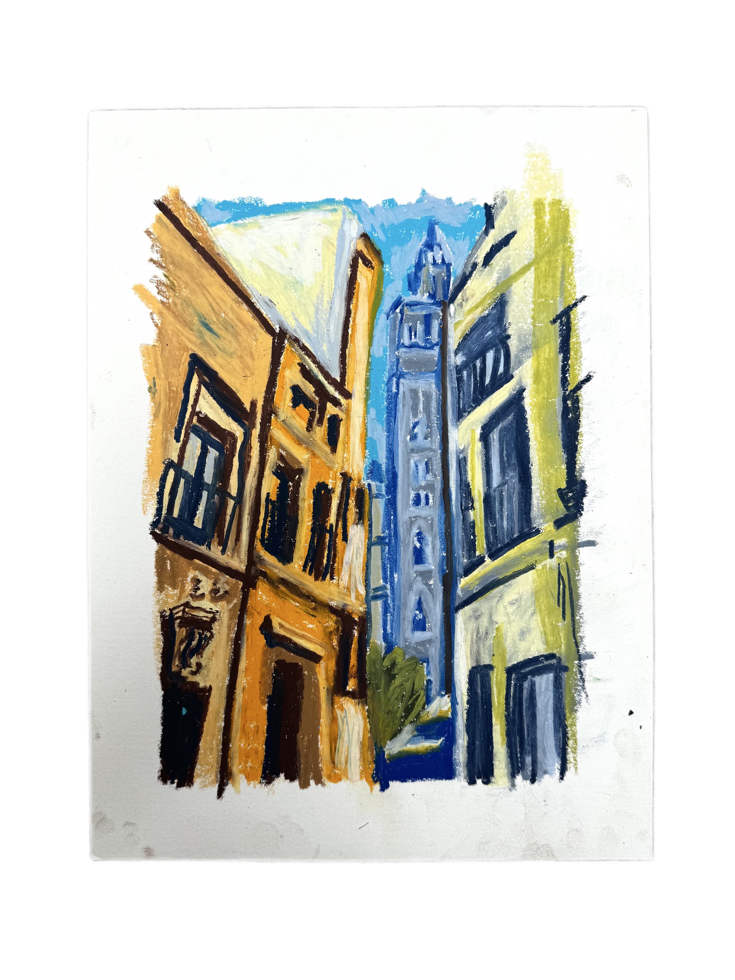 "Buildings of Seville", original painting