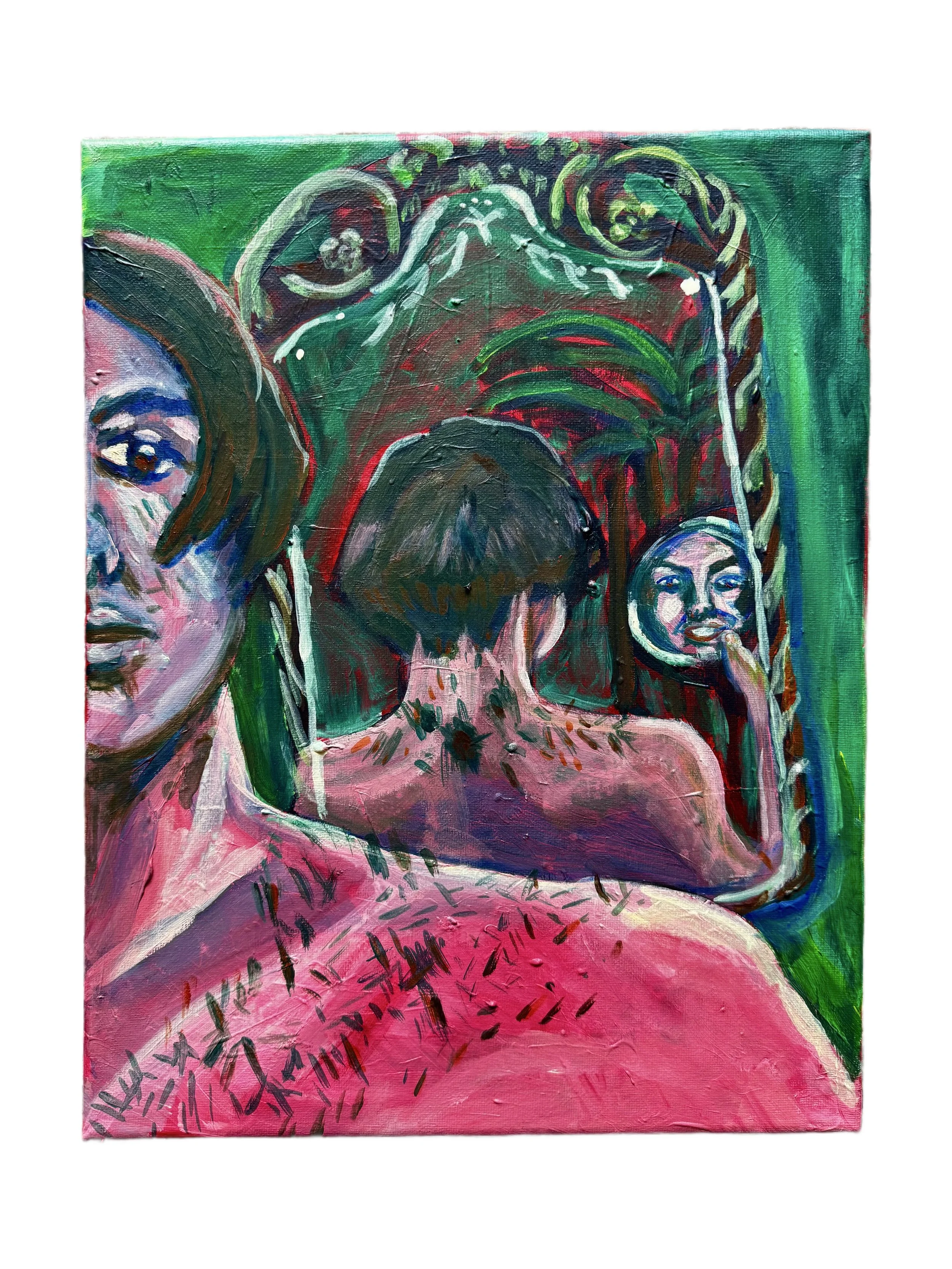 "Evil Haircut", 2026. Original Painting