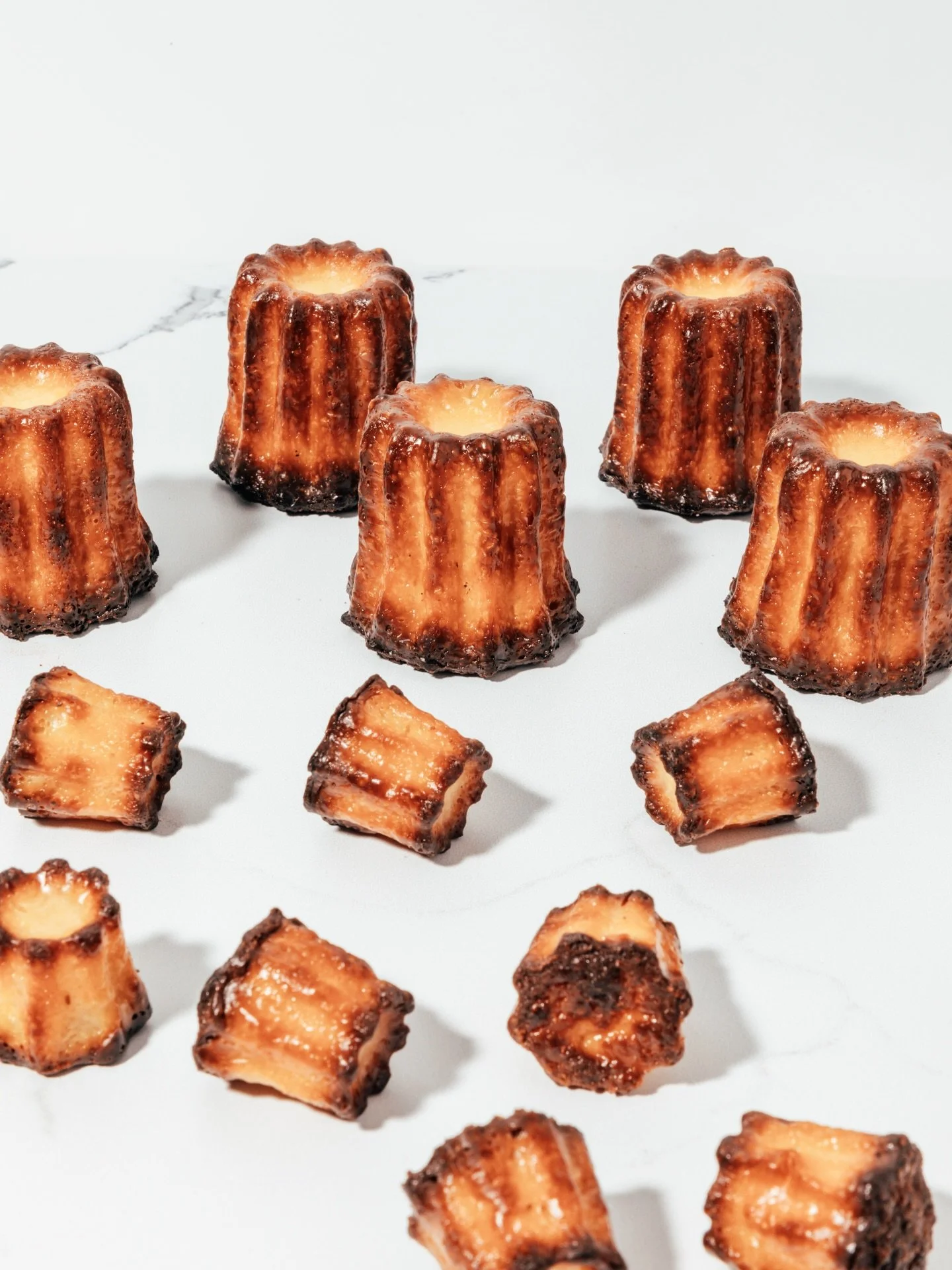 They say we have the best canel&eacute; in town&hellip;
We&rsquo;ll let you be the judge 👀

Crispy outside, soft and custardy inside, just how it should be.

Plain or with a twist: raspberry, matcha, Nutella, apricot 🤍

#canele #frenchpastry #lafoo