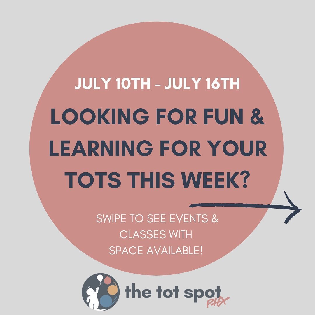 Happy Monday! So much fun &amp; learning in the AC to drop in for this week😎 

Check out the classes that have availability and find sign-ups at the link in the bio! 

We have drop-in versions of our popular baby and toddler series this week! Join u