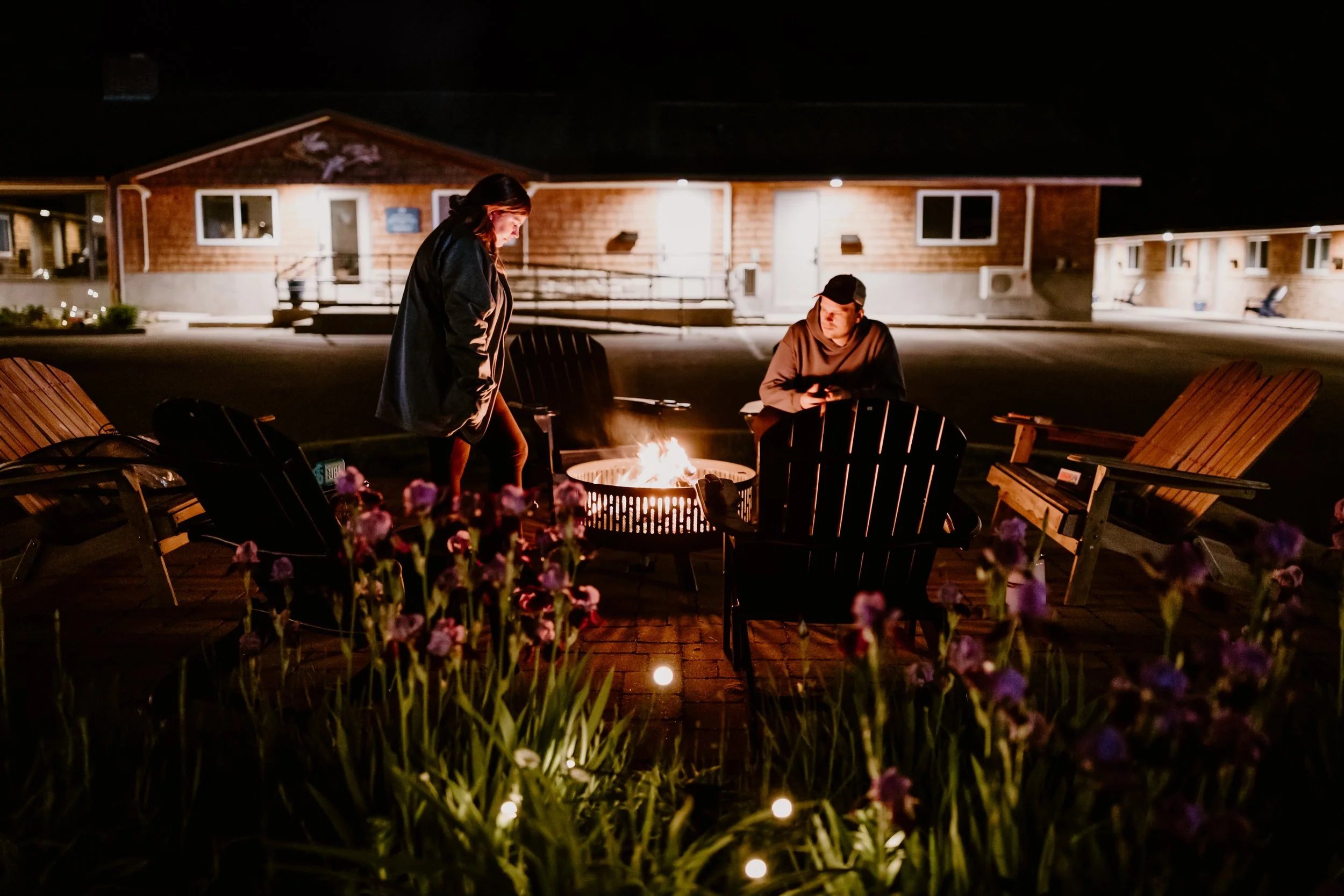 A good conversation, friends,  a campfire, a beautiful Michigan summer night...Making new memories @northcoastplace