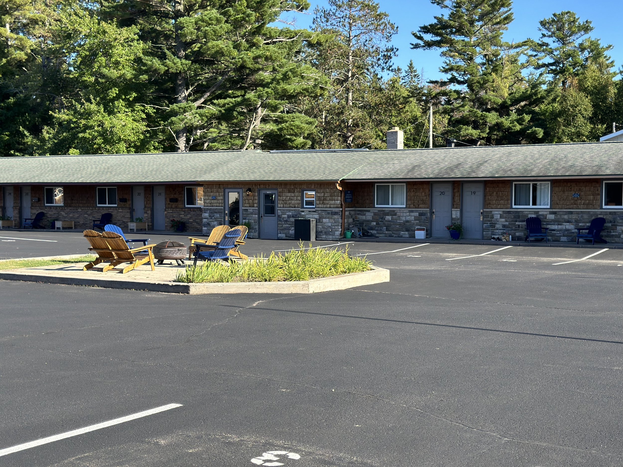 Assigned parking and common outdoor area