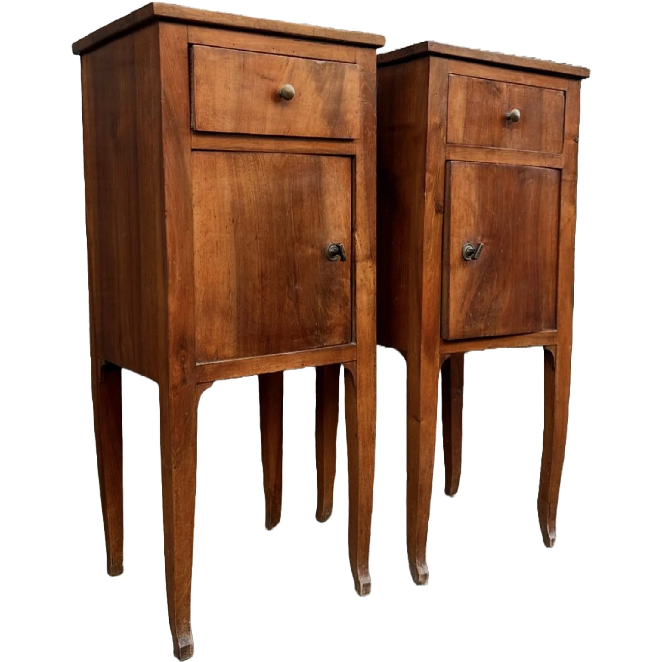 Antique Walnut Bedside Comodini | Pair