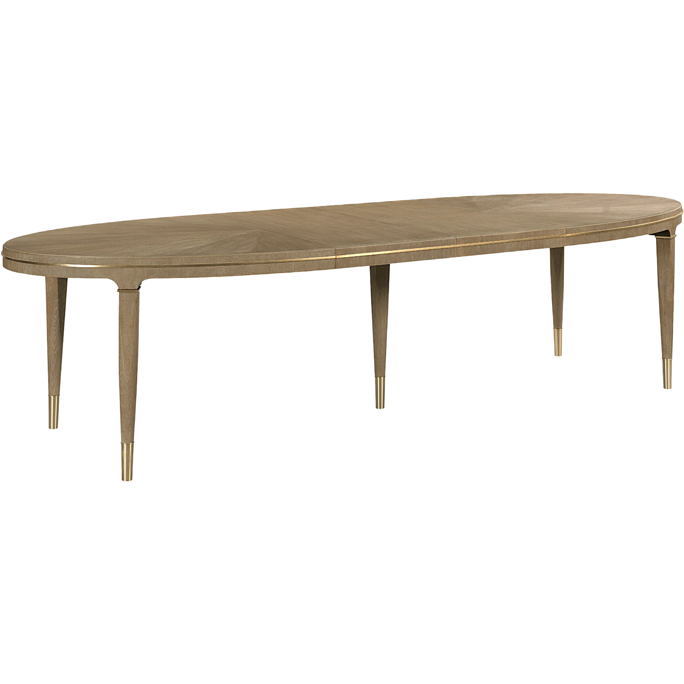 Oak and Brass Oval Dining Table.png