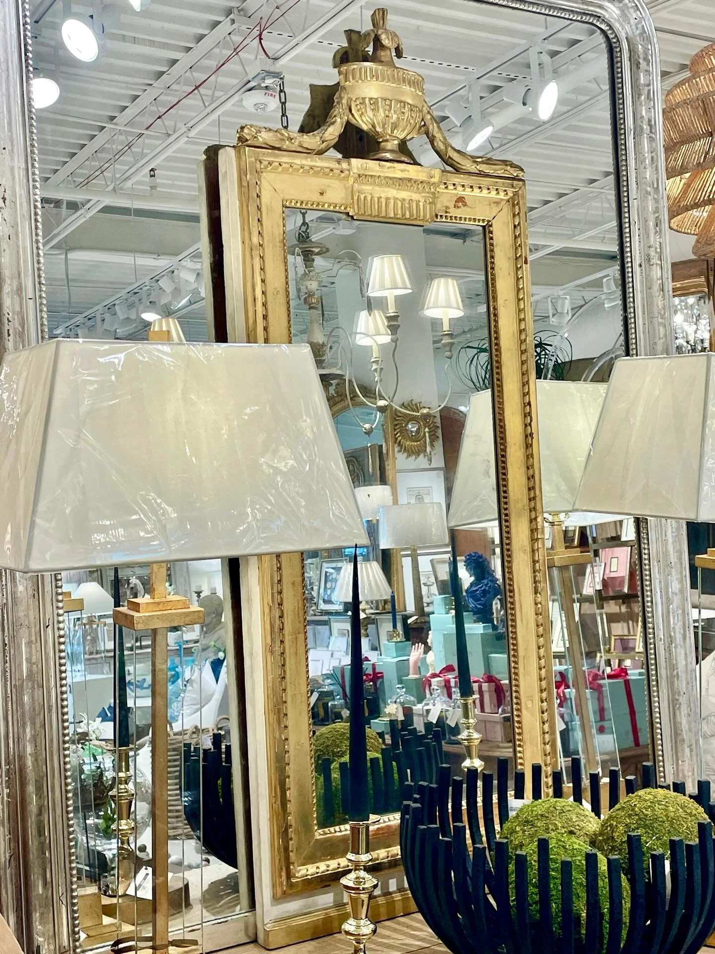 One of our very favorite new mirrors that just arrived&mdash;a Louis XVI Period Gilt Mirror. Great size for a powder room or hallway. French, c.1820. Dimensions are 22.4W x 55.1H. Discover our extensive collection of one-of-a-kind, hand-selected Euro