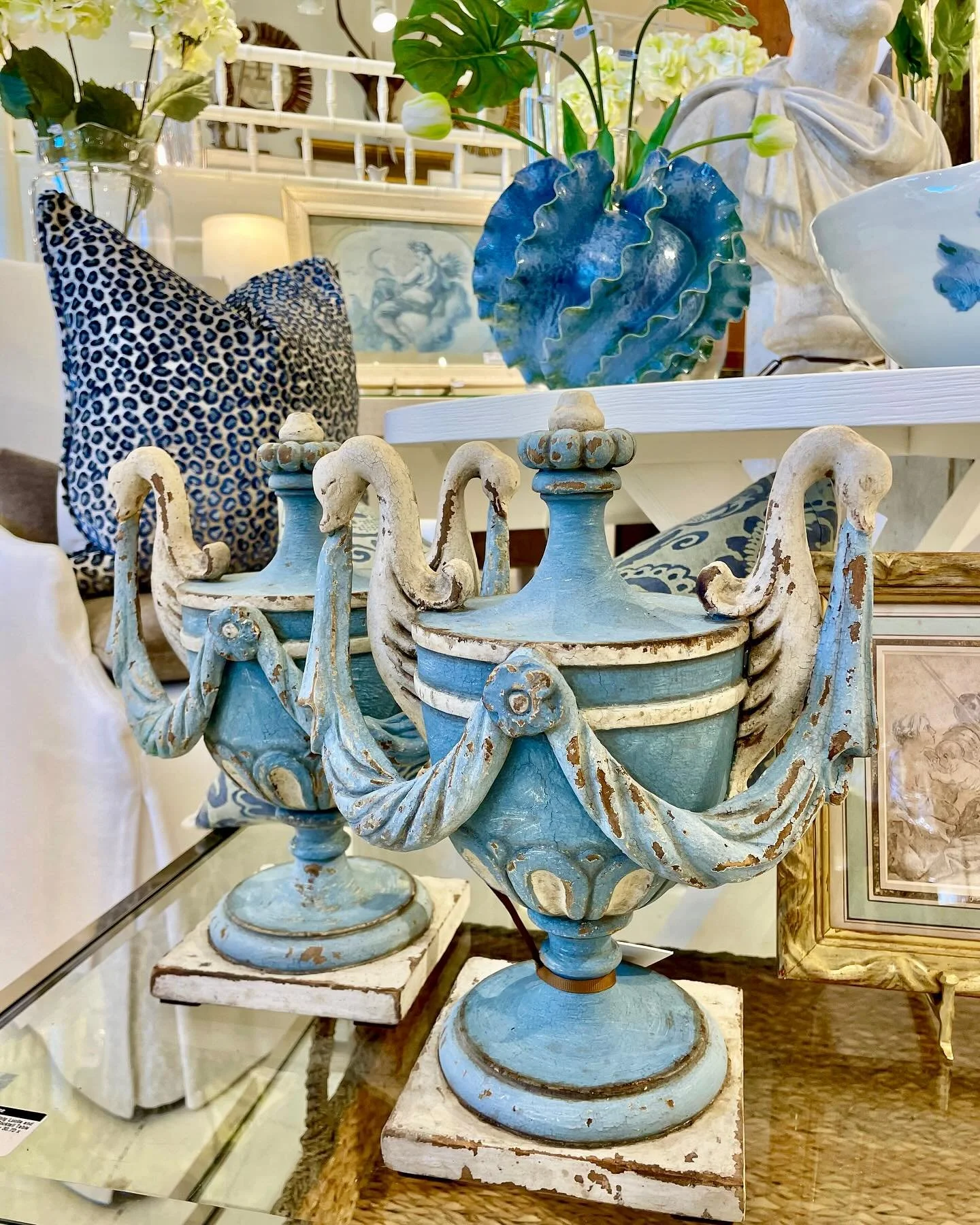 Great selection of antique accessories are now in the shoppe! Discover our exciting collection of one-of-a-kind, hand-selected Curated Decor. Find more details and pics on our website at www.heritagemarkdesign.com. Shipping available. #heritageclt #c
