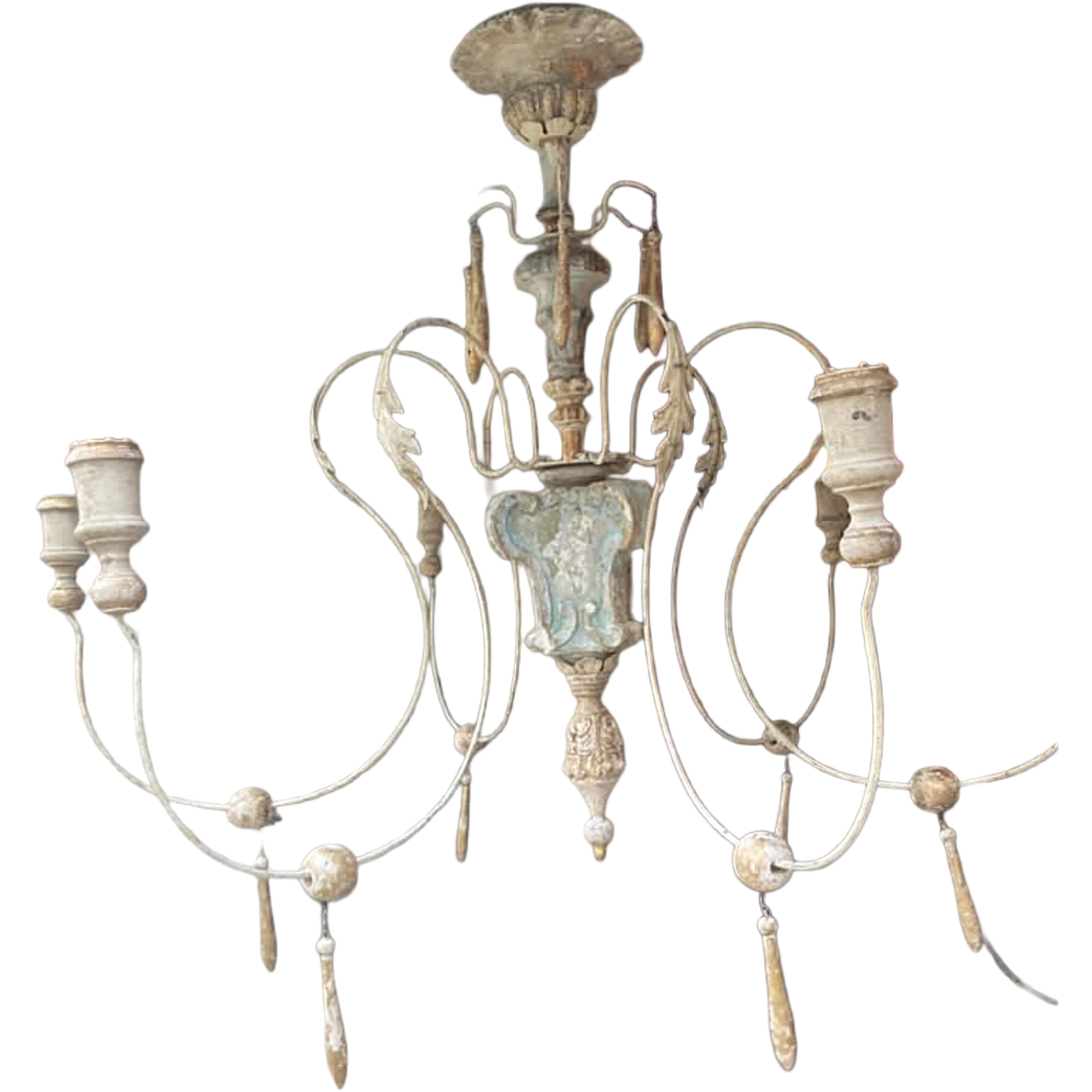 Antique Italian Fragment Chandelier | 6-arm