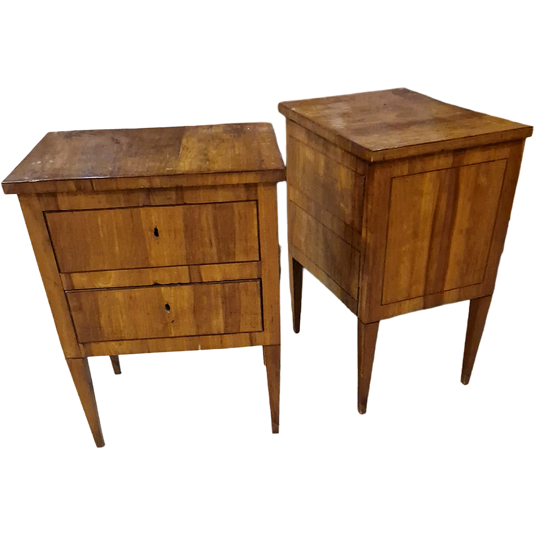 Antique Louis XVI Period Fruitwood Bedside Tables | Pair