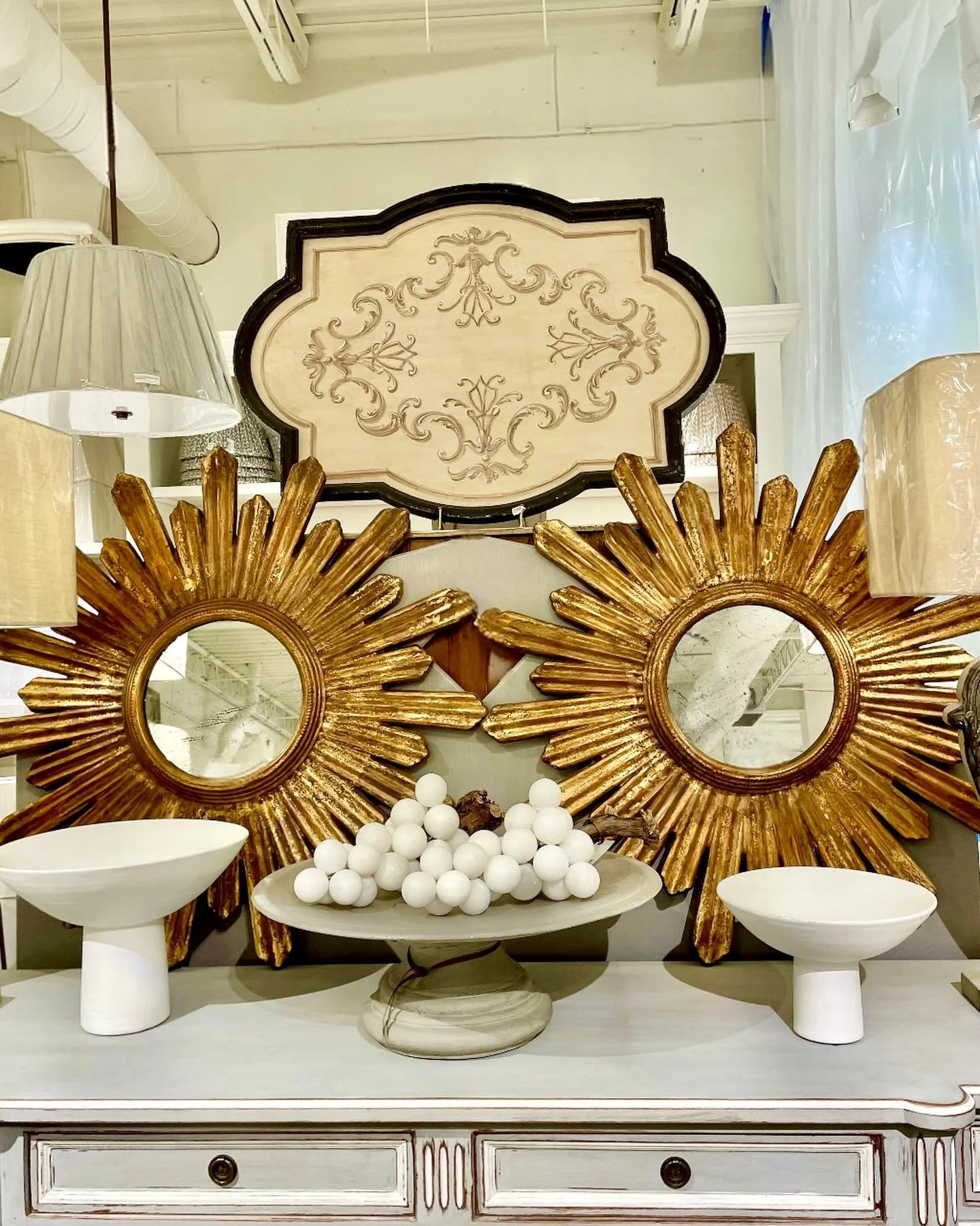 Pairs on pairs. Discover our extensive collection of one-of-a-kind, hand-selected European Antiques and Curated Decor. Find more details and pics on our website at www.heritagemarkdesign.com. Shipping available. #heritageclt #curateddecor #europeanan