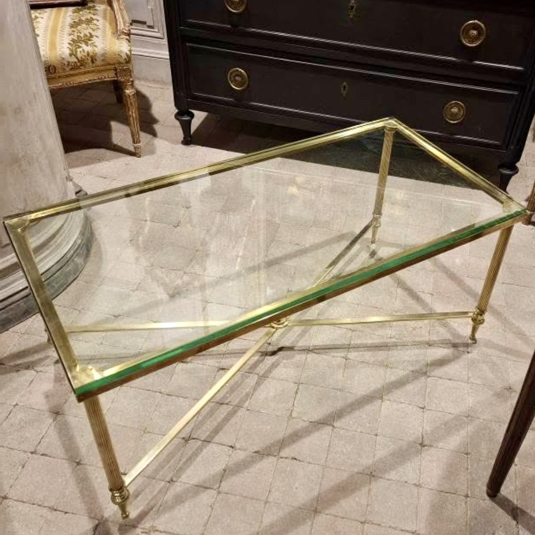 MCM Maison Bagues Coffee Table with Glass Top