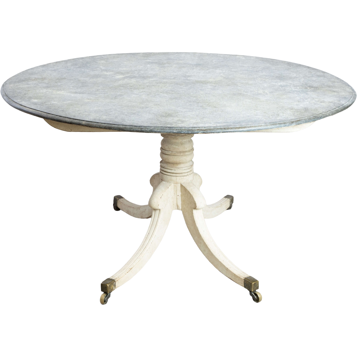 Antique Regency Period Painted Mahogany Breakfast Table with Faux Slate Top