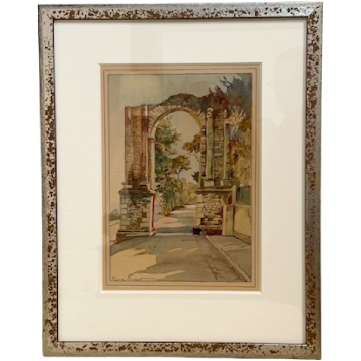 Antique Watercolor | City Arch