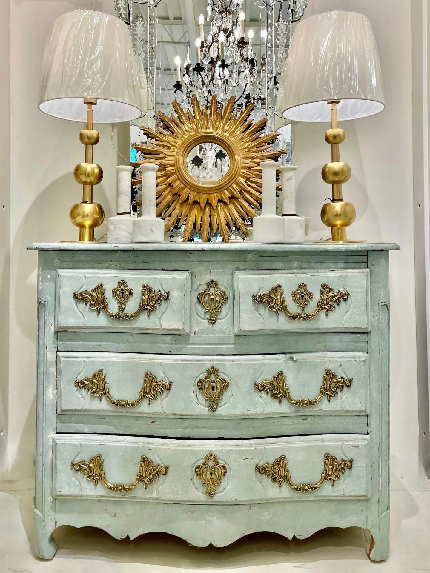 Saturday Situation&mdash;Layered Louis for the win! Antique Louis XV Period Commode. French, c.1740. Dimensions are 41.3W x 27.5D x 33.4H. Discover our extensive collection of one-of-a-kind, hand-selected European Antiques and Curated Decor. Find mor