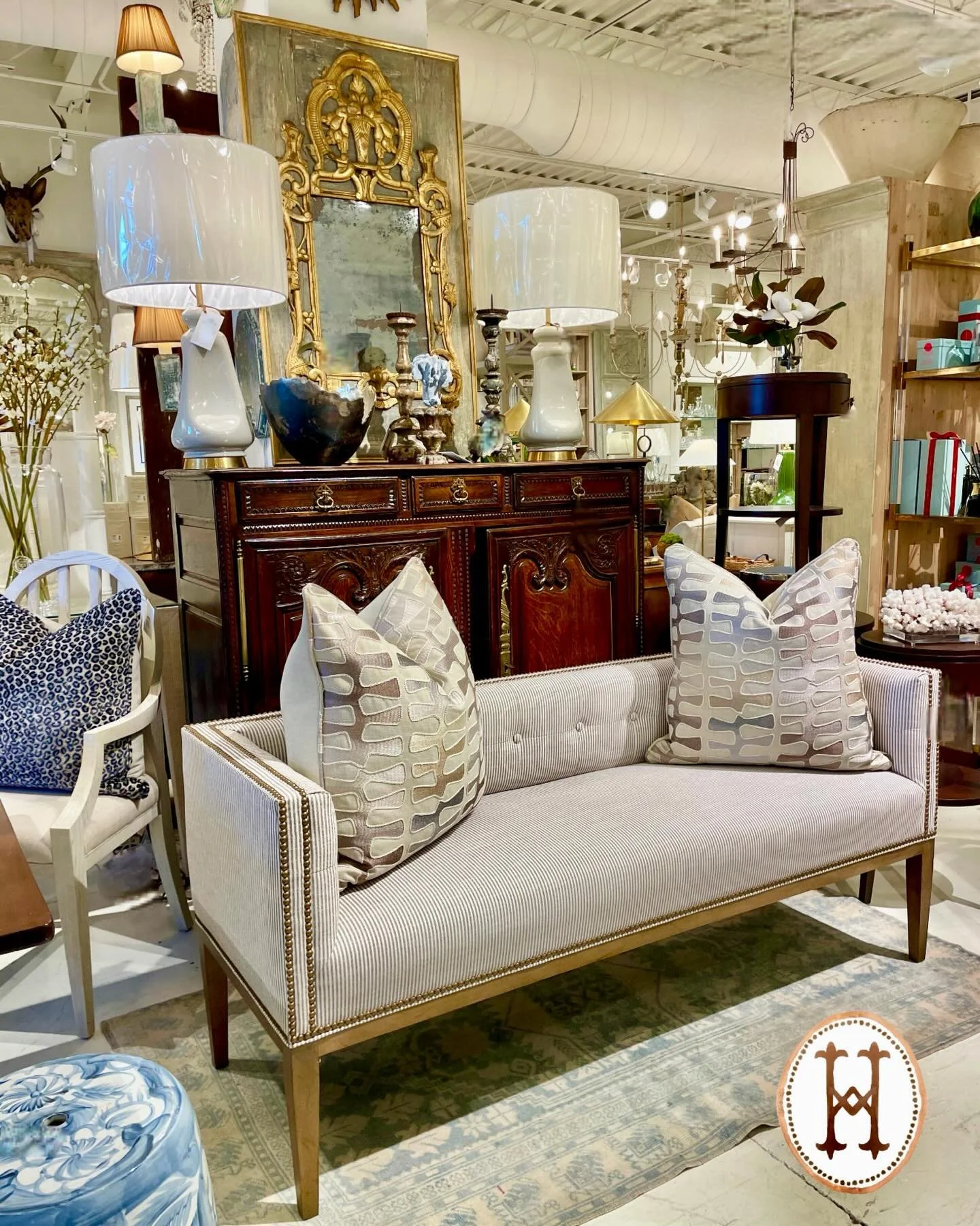 Just in&mdash;a huge delivery of @wesleyhallfurniture upholstery today! Discover our exciting collection of hand-selected Custom Upholstery. Find more details and pics on our website at www.heritagemarkdesign.com. Shipping available. #heritageclt #cu