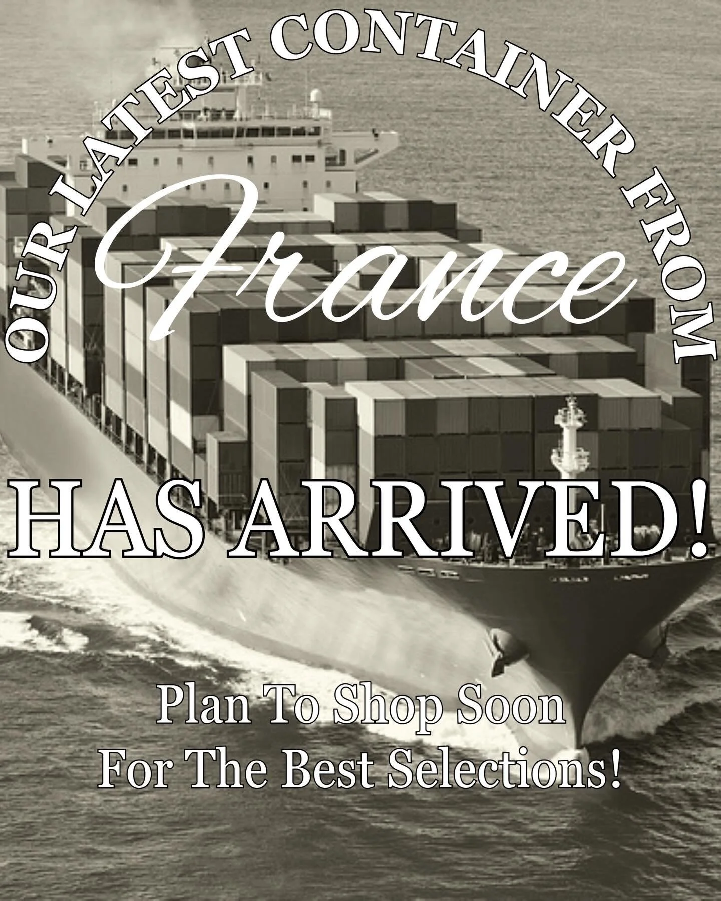 We will be unloading and unpacking our latest container from France on Saturday. Plan to stop by next week to shop all the amazing finds from our last buying trip! Discover our extensive collection of one-of-a-kind, hand-selected European Antiques an
