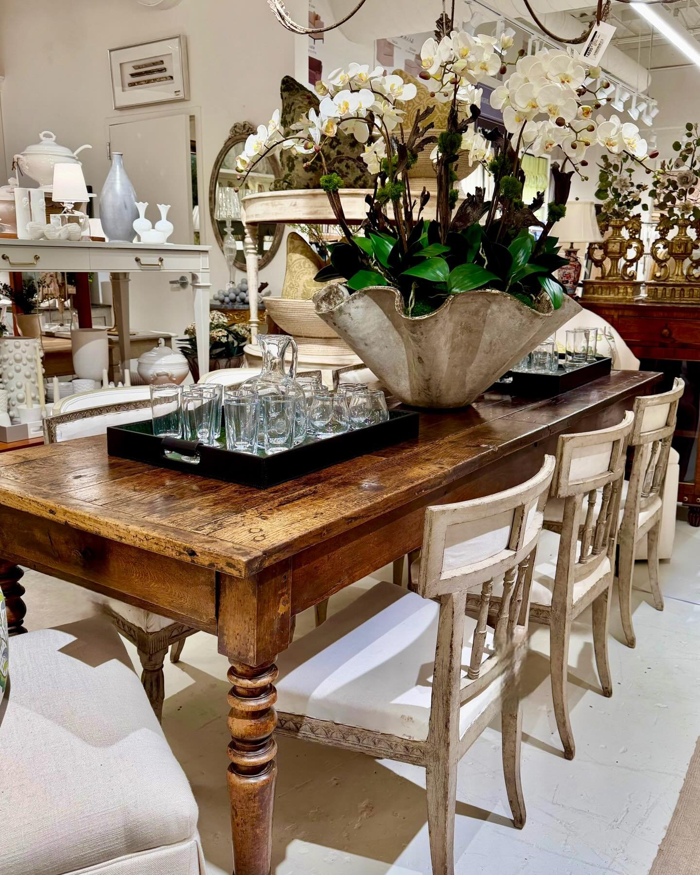 Ooh La La! So many fabulous pieces just arrived including several sets of beautiful dining chairs. Discover our extensive collection of one-of-a-kind, hand-selected European Antiques and Curated Decor. Find more details and pics on our website at www