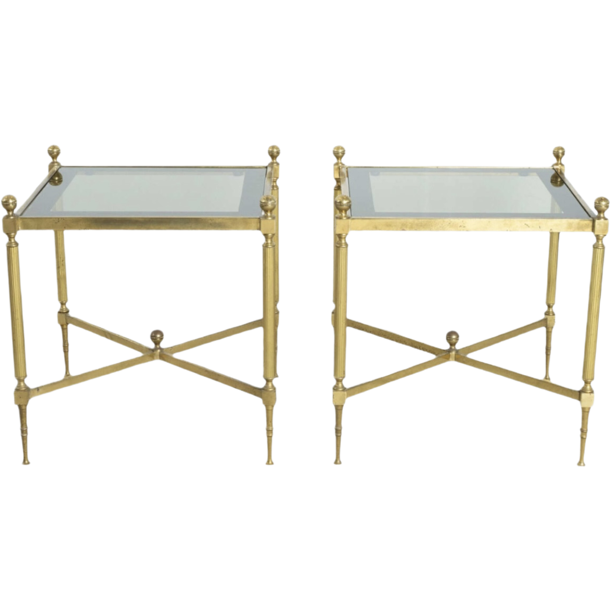 MCM Brass and Glass Side tables | Available Individually