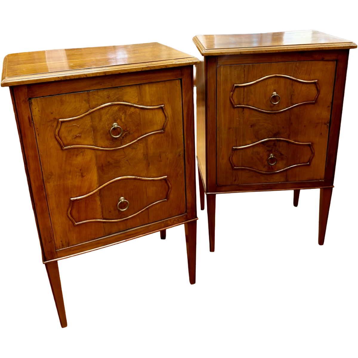 Antique Louis XVI Period Cherry Bedside Tables