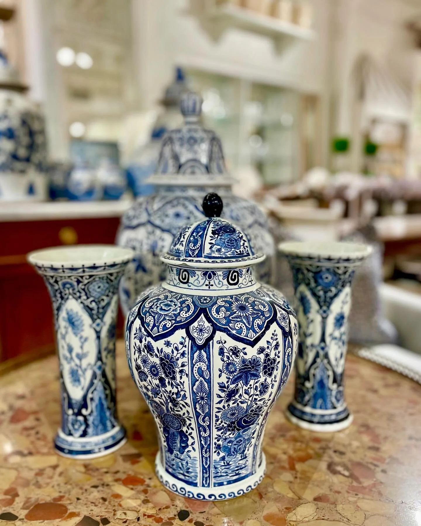 Blue and White porcelain. In stock. Discover our exciting collection of one-of-a-kind, hand-selected Curated Decor and Original Art. For more information:
&bull;Call: 704-496-9612
&bull;Email: sales@heritagemarkdesign.com
&bull;Web: www.heritagemarkd
